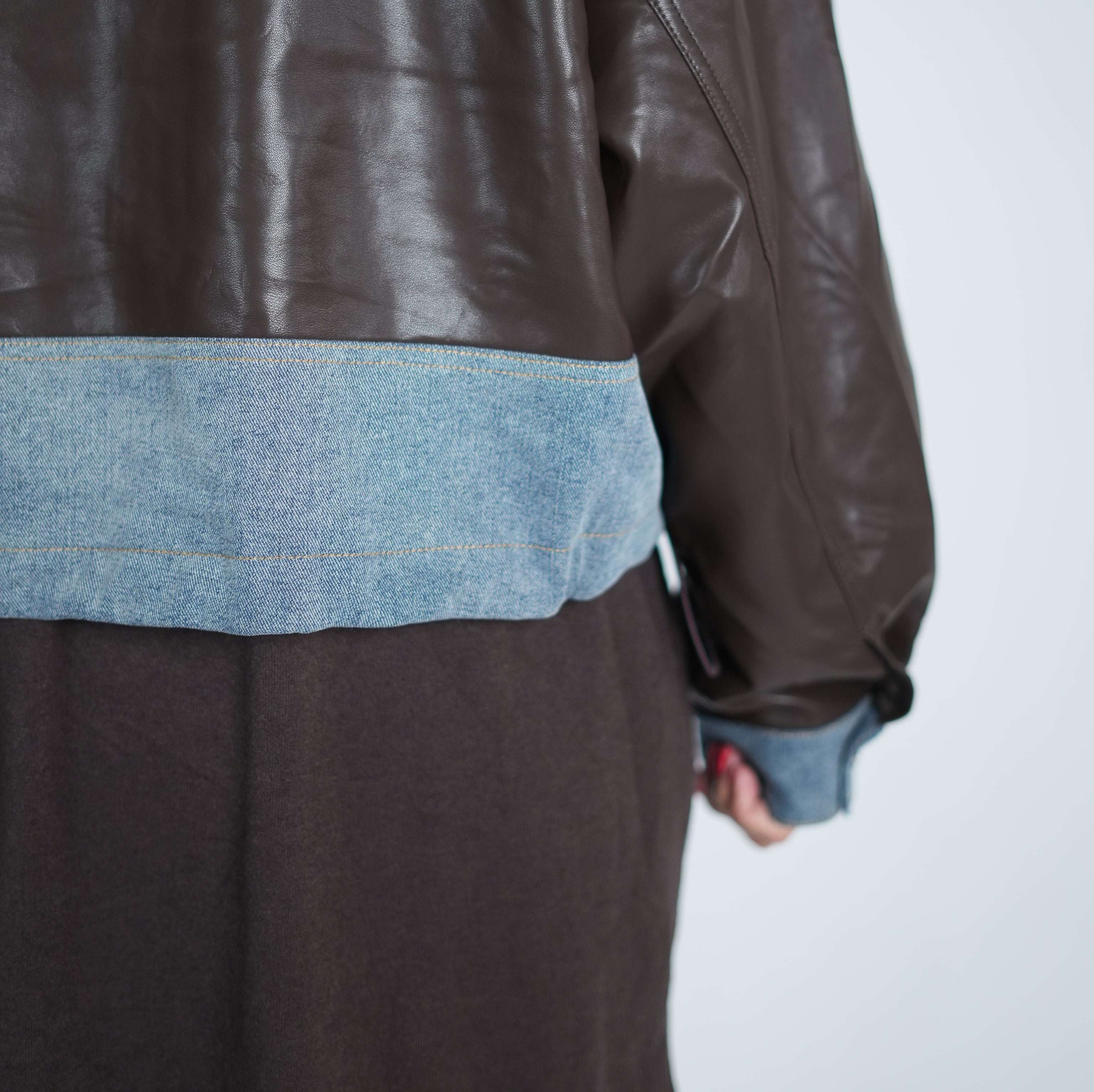 oversize Kunstlederjacke ~jeans~