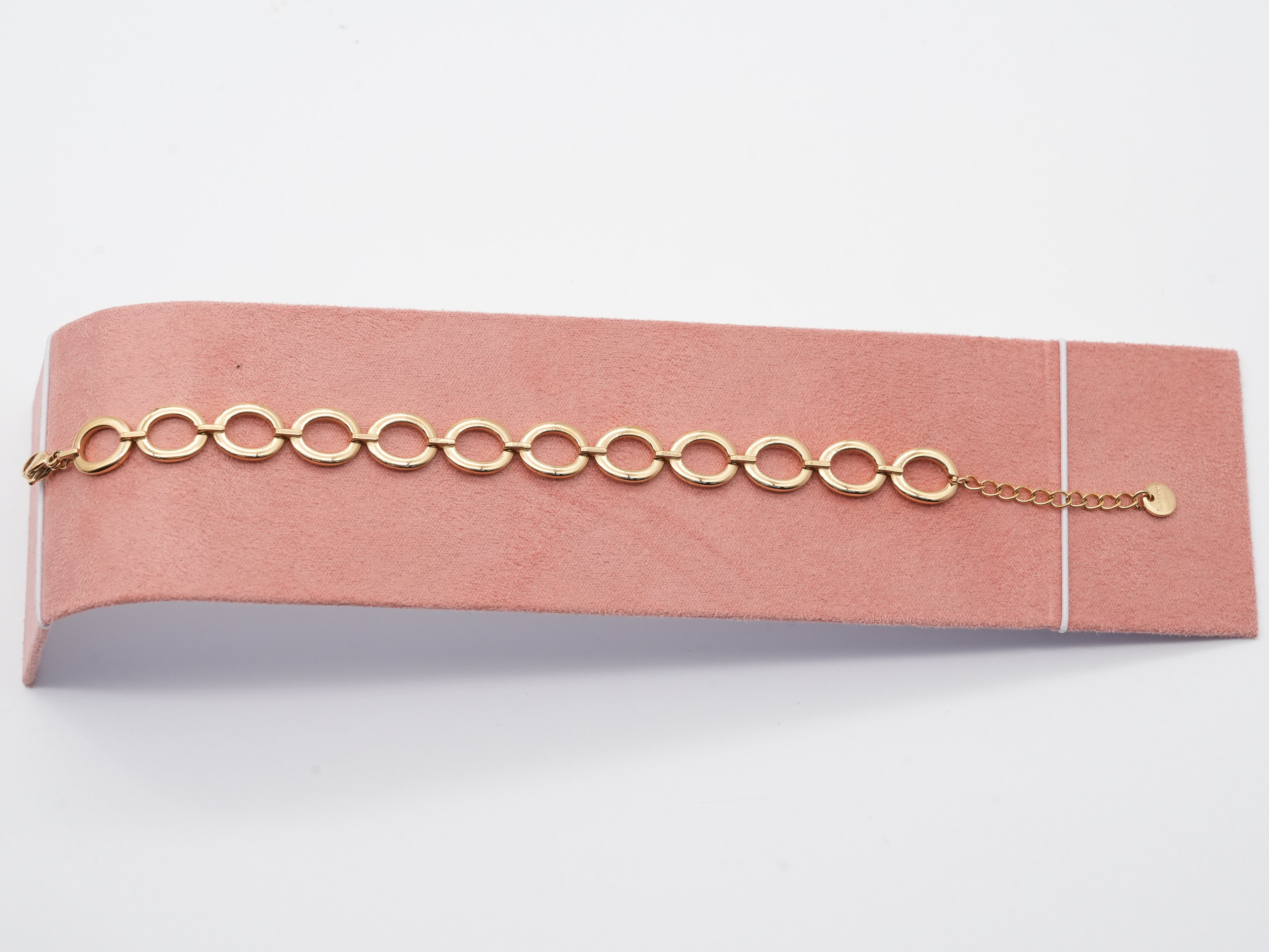 Edelstahlarmband mit ovalen Gliedern Gold
