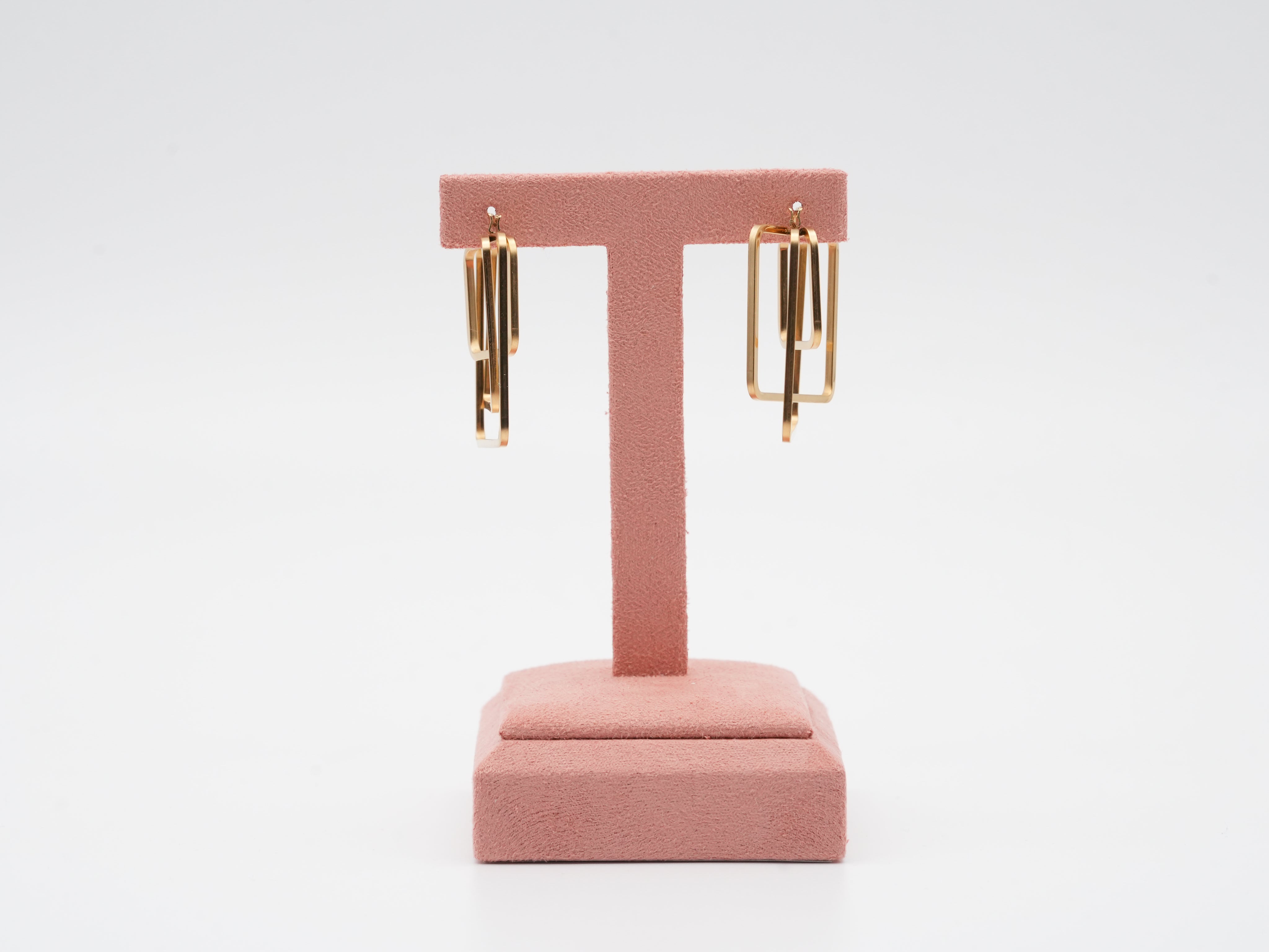 Geometrische Edelstahlohrringe