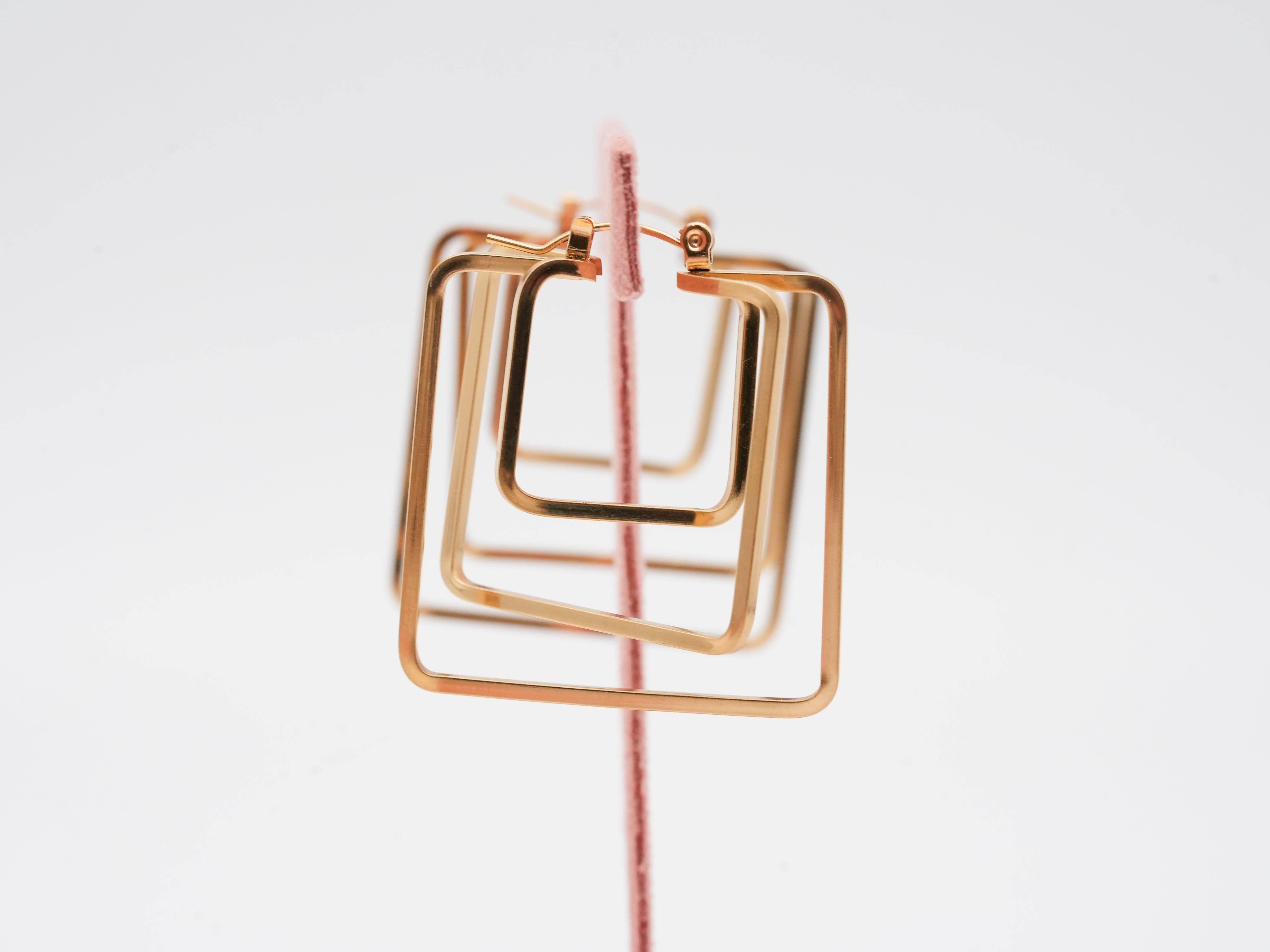 Geometrische Edelstahlohrringe