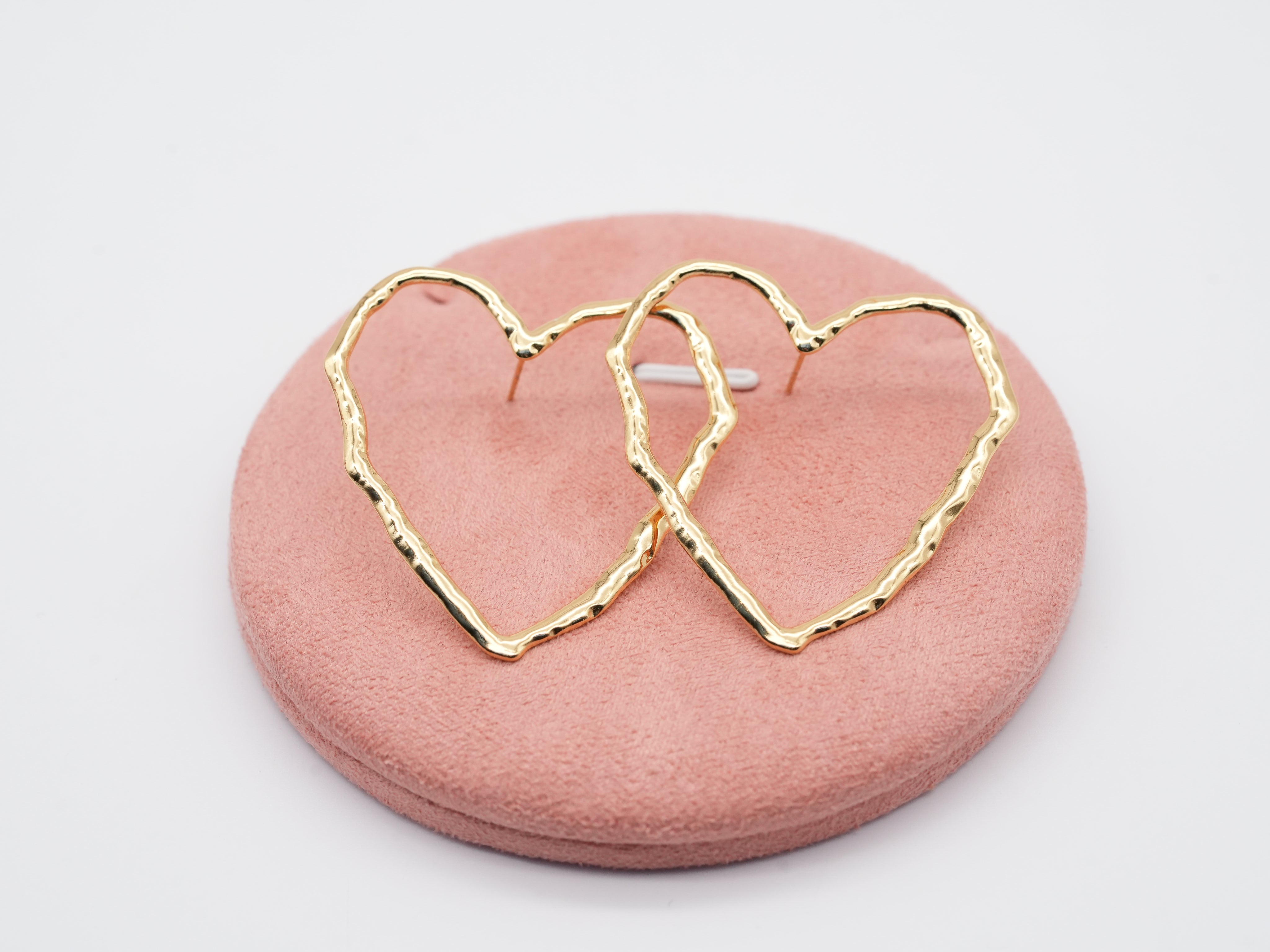 Herzförmige Edelstahlohrringe