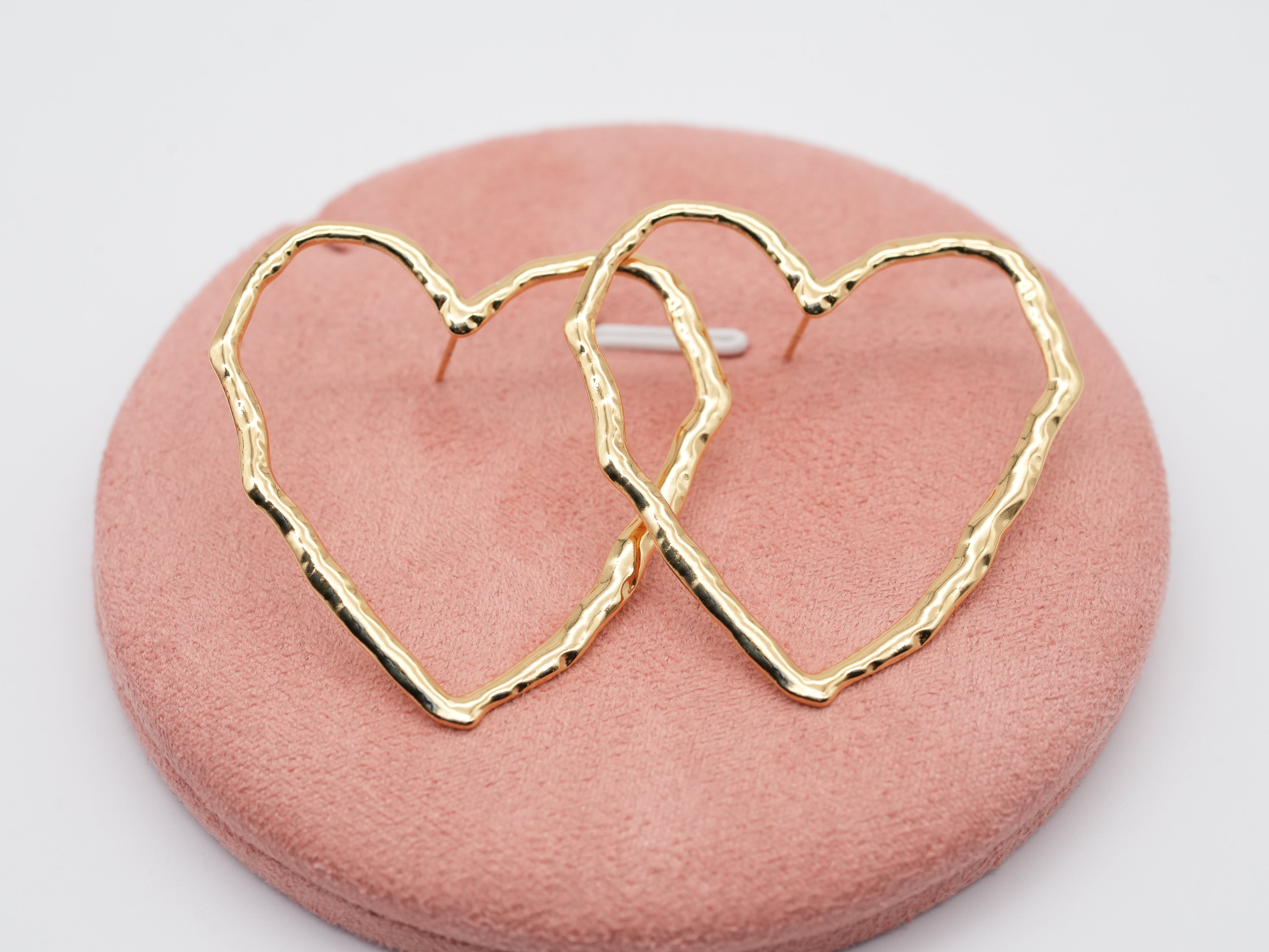 Herzförmige Edelstahlohrringe