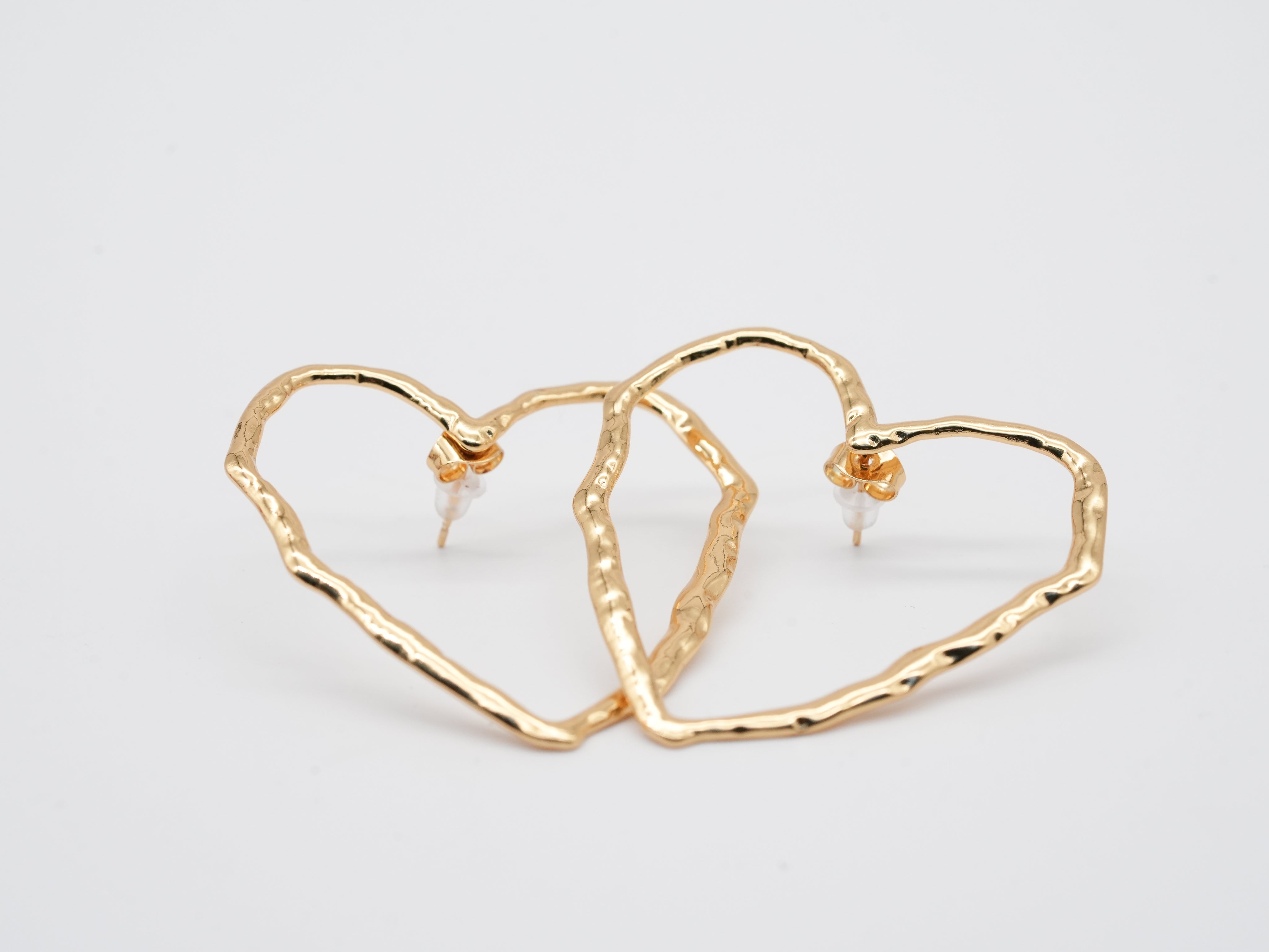 Herzförmige Edelstahlohrringe