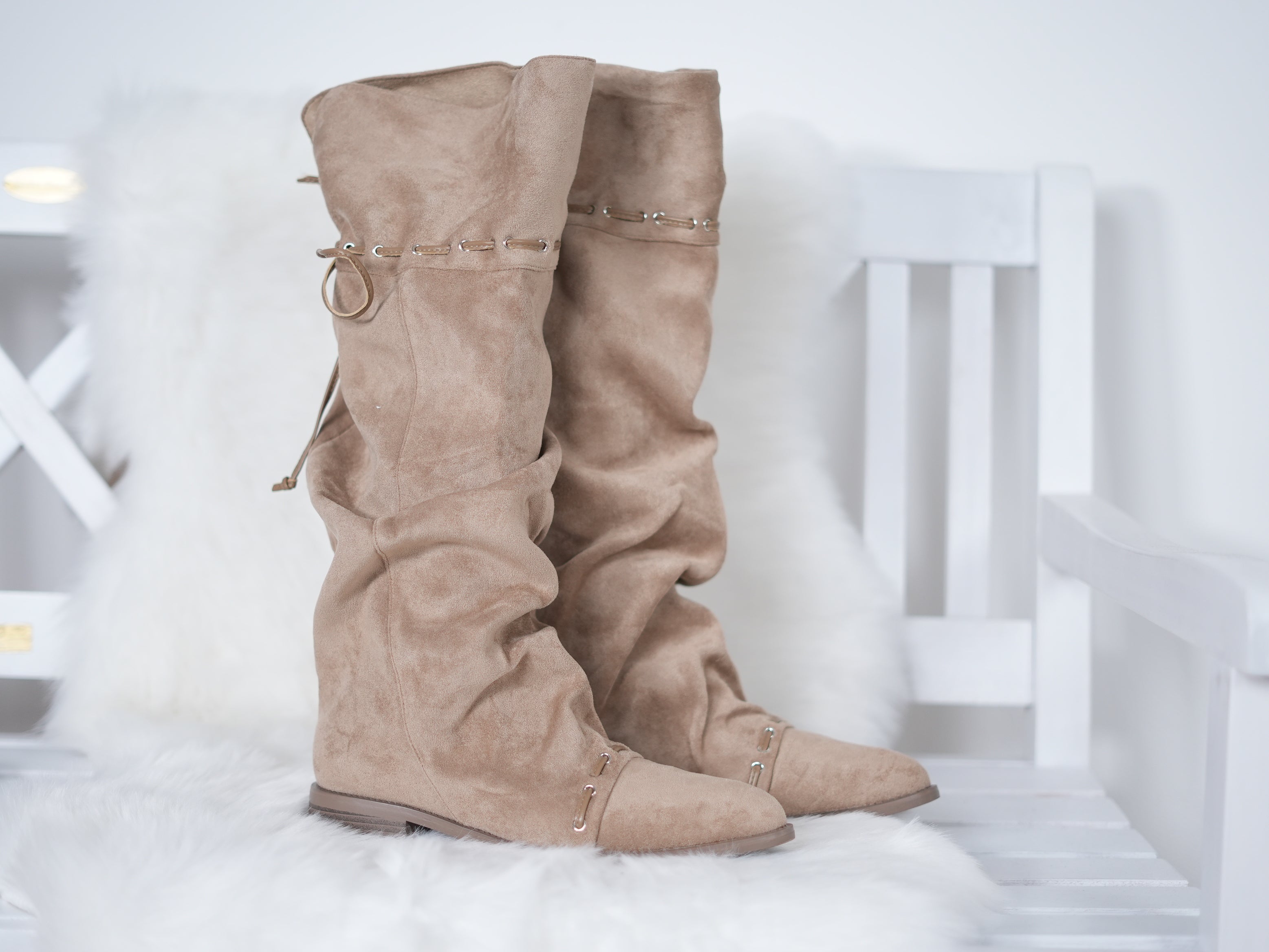 Sommerstiefel mit Boho Vibe, beige