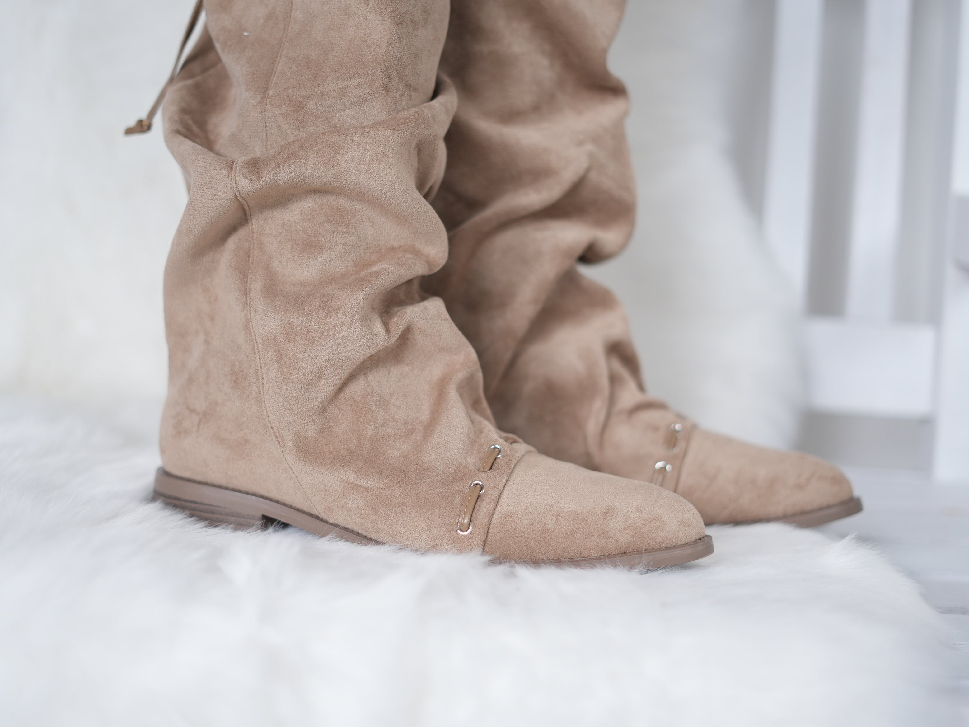 Sommerstiefel mit Boho Vibe, beige