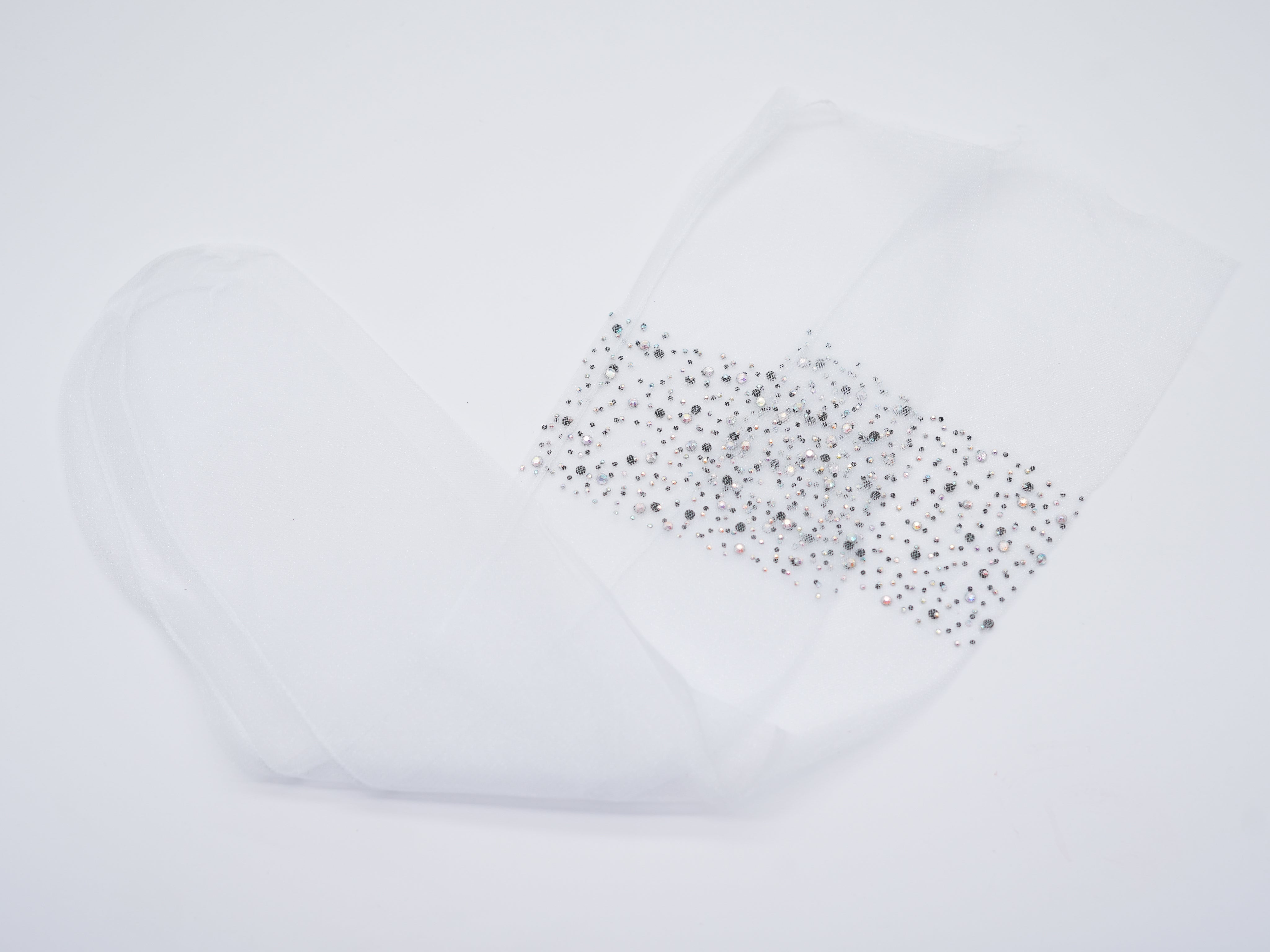 transparente Socken mit Glitzer Akzenten