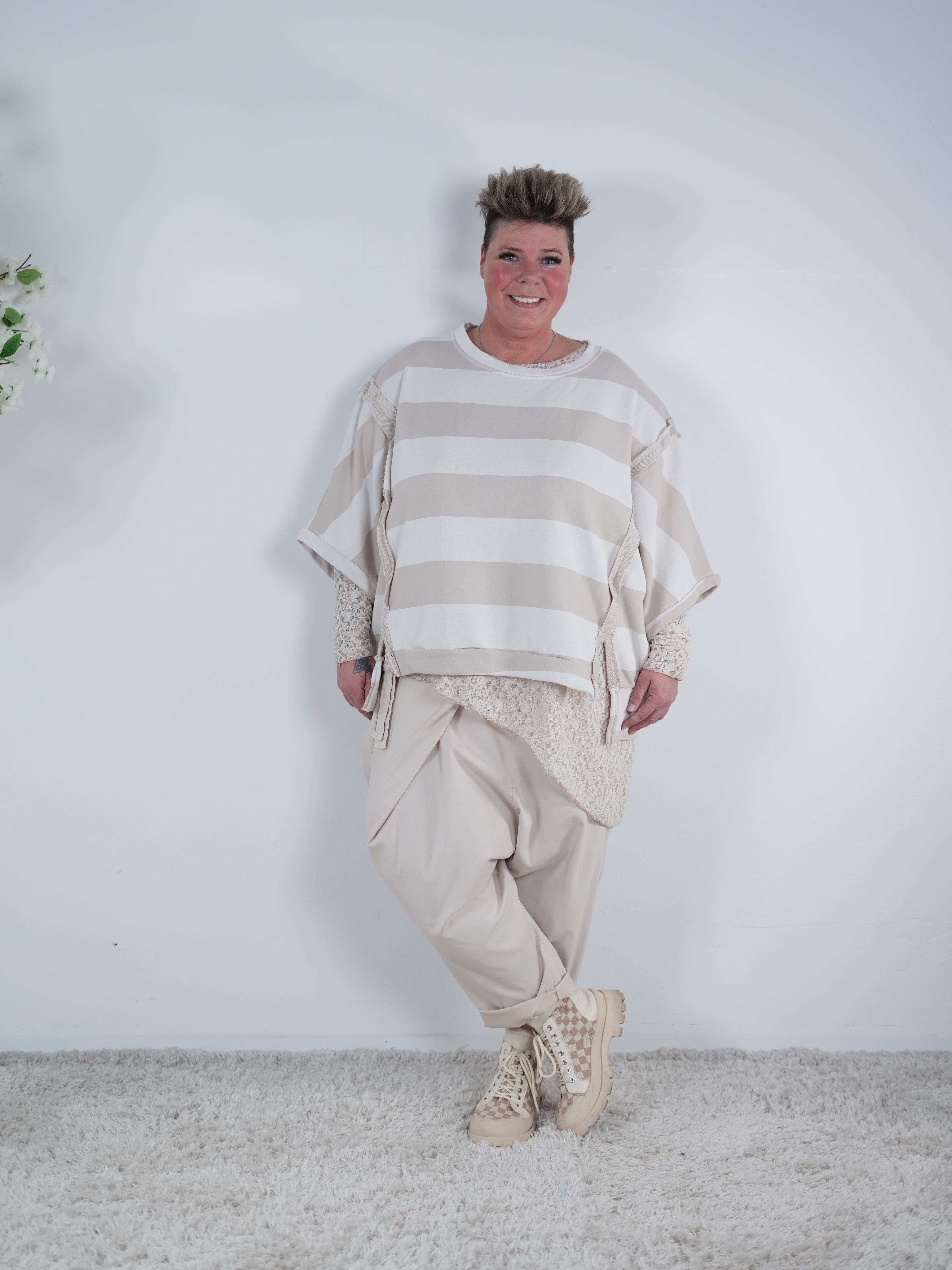 oversized Sweaty im Streifen Design