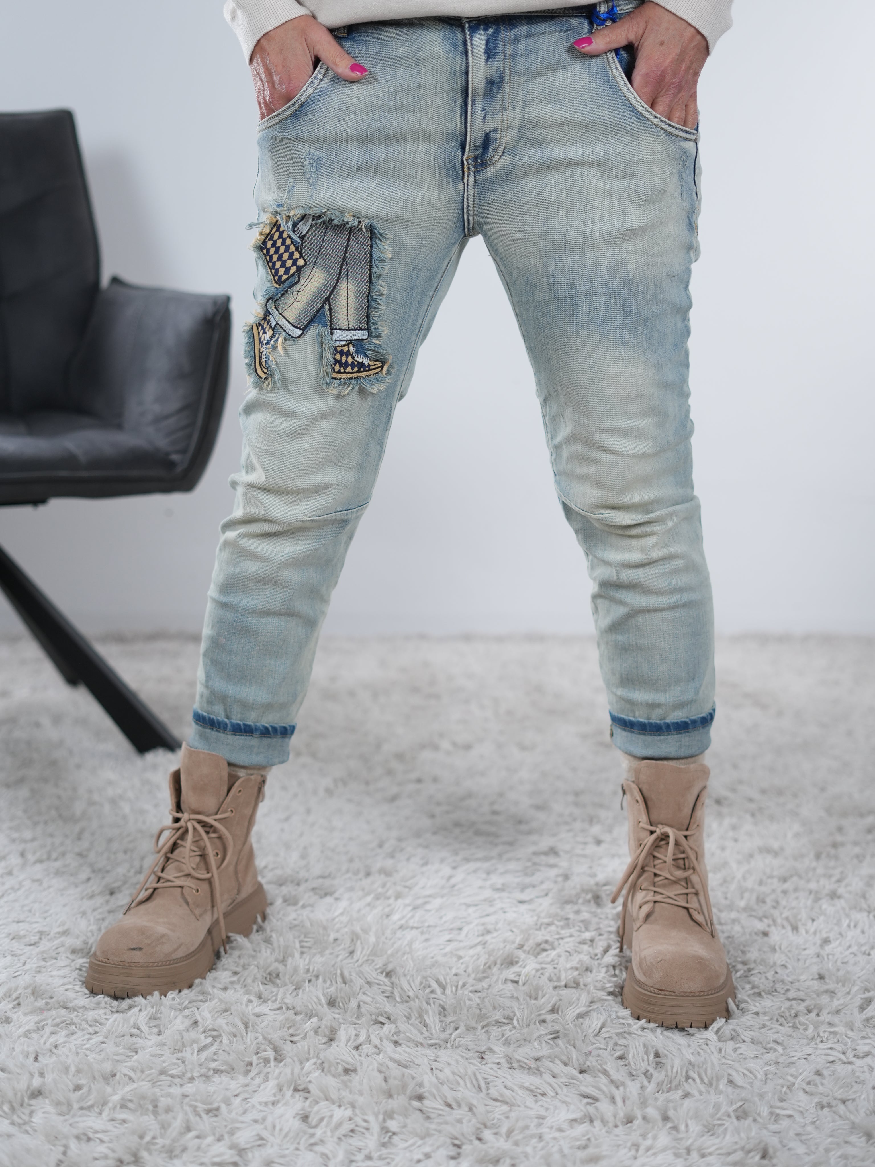 Jeans mit süßem Patch