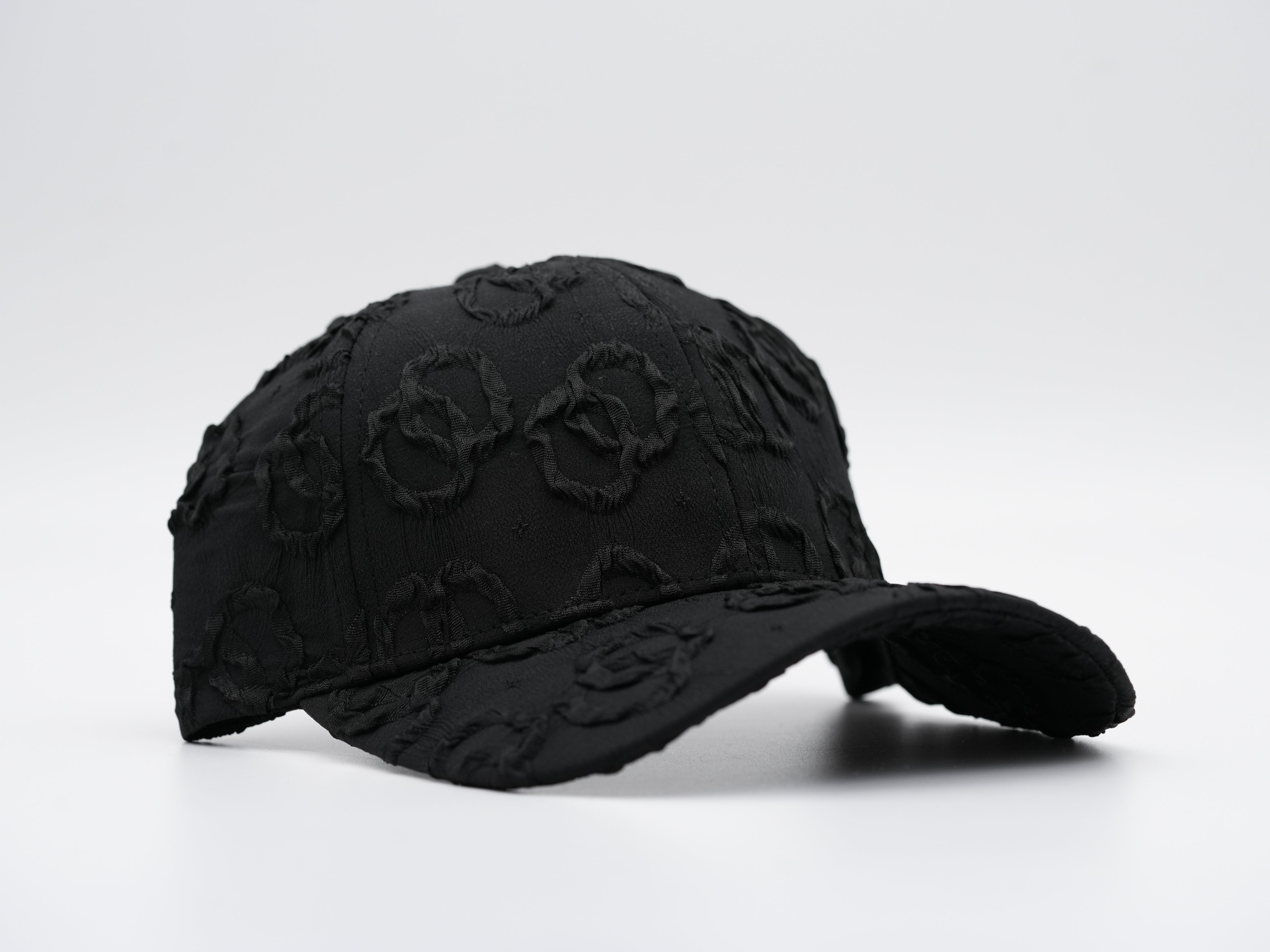 Cap mit geshopptem Textil Schwarz