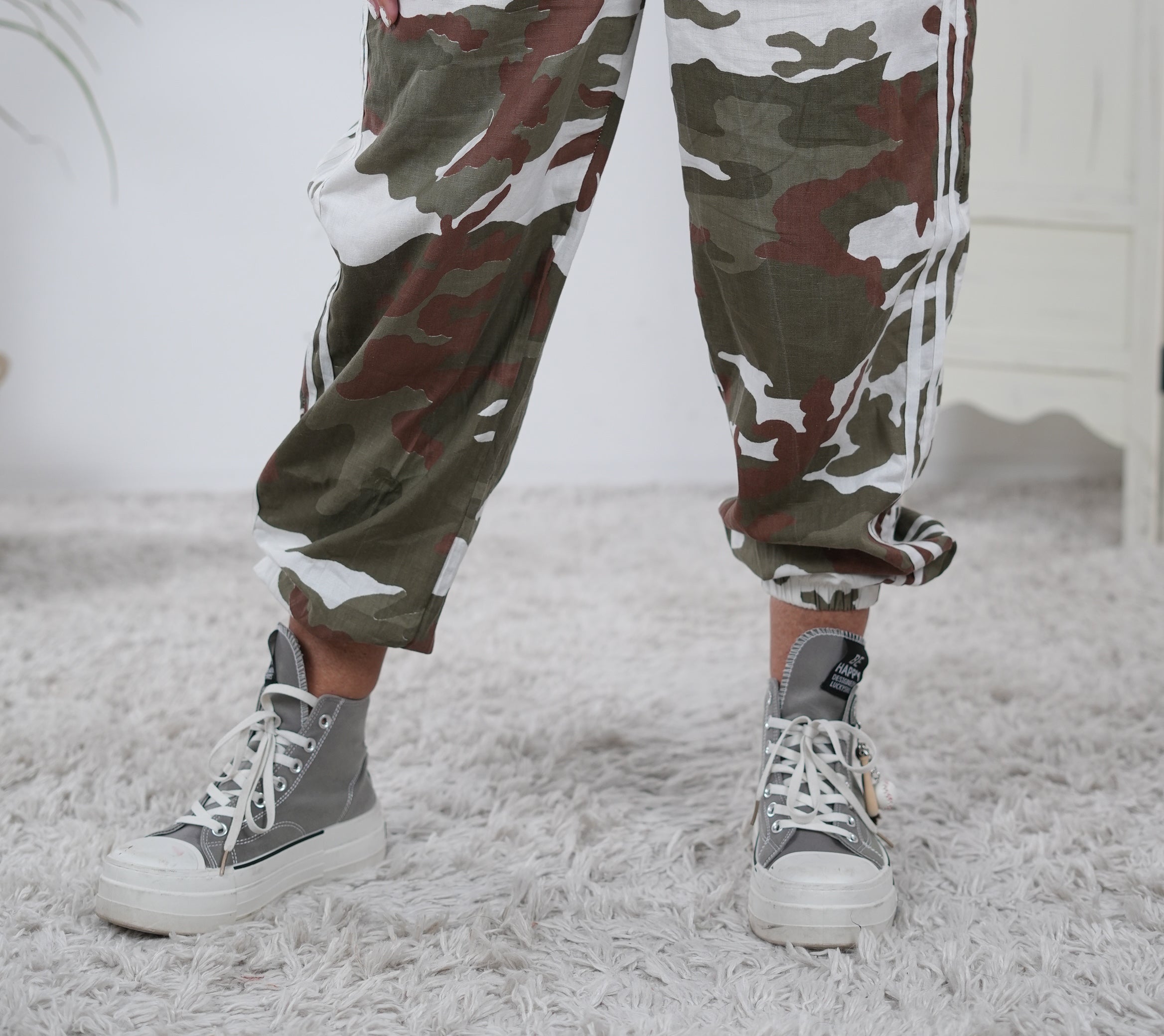 Hingucker Jumper in Camouflage mit seitlichen Streifen
