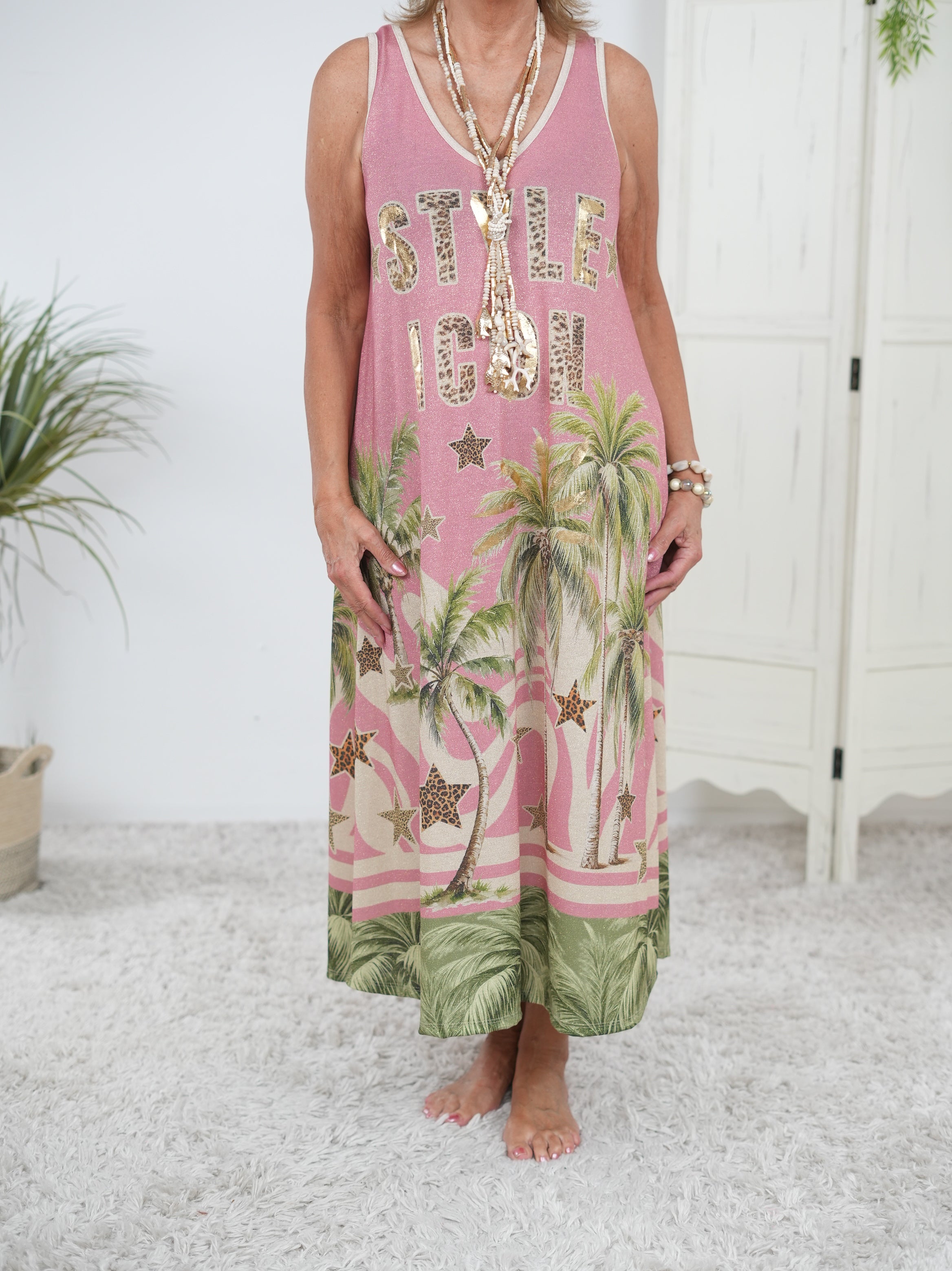 Viskose Kleid mit auffälligem Motiv