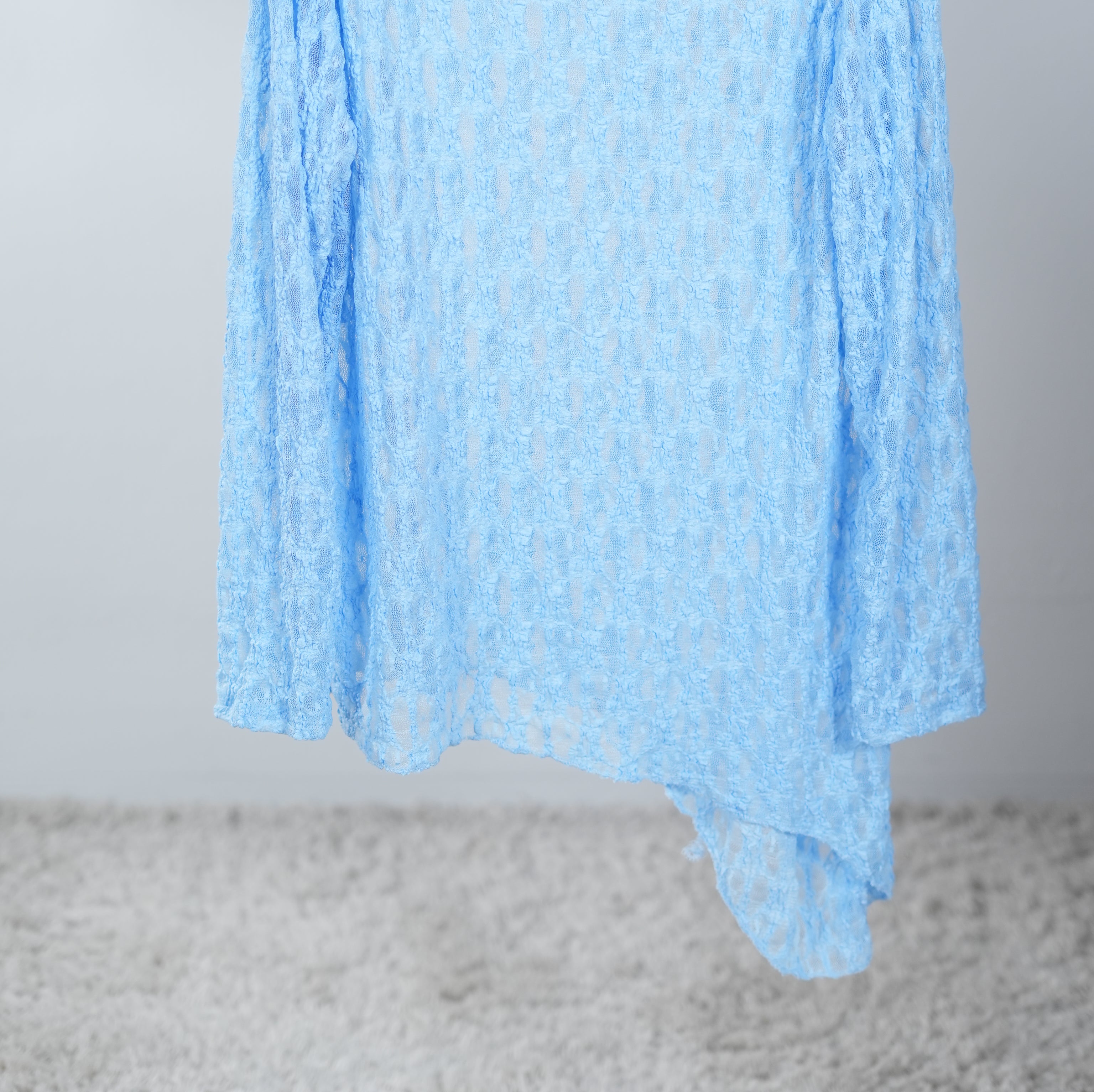 Asymmetrisch geschnittenes Unterzieh Top aus Spitze One Size (ca Größe 38-44) Dunkles Blau