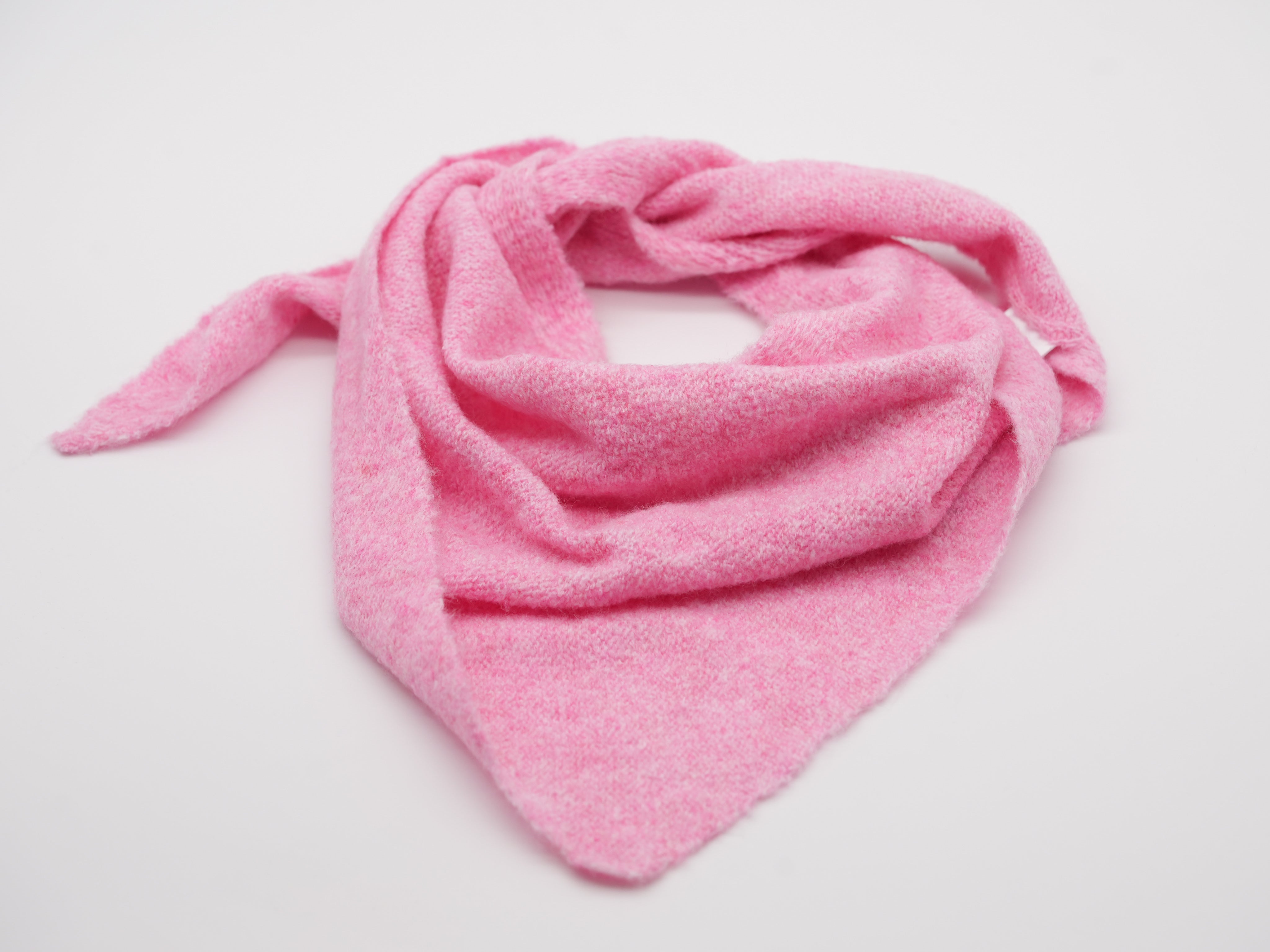 Weicher Dreiecksschal, Nickituch Pink