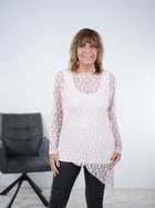 Asymmetrisch geschnittenes Unterzieh Top aus Spitze