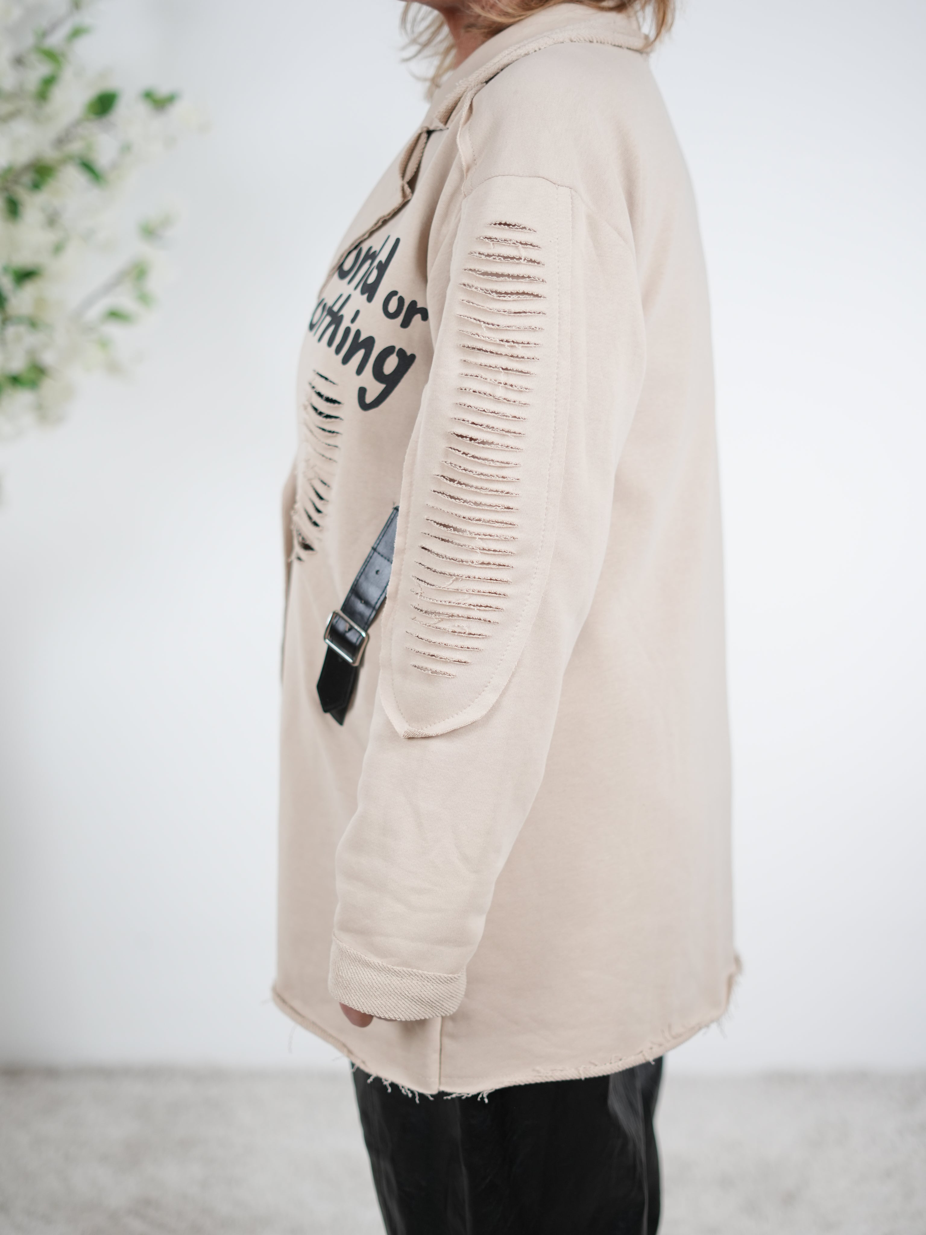 ausgefallener Sweaty Blazer mit Skull Motiv