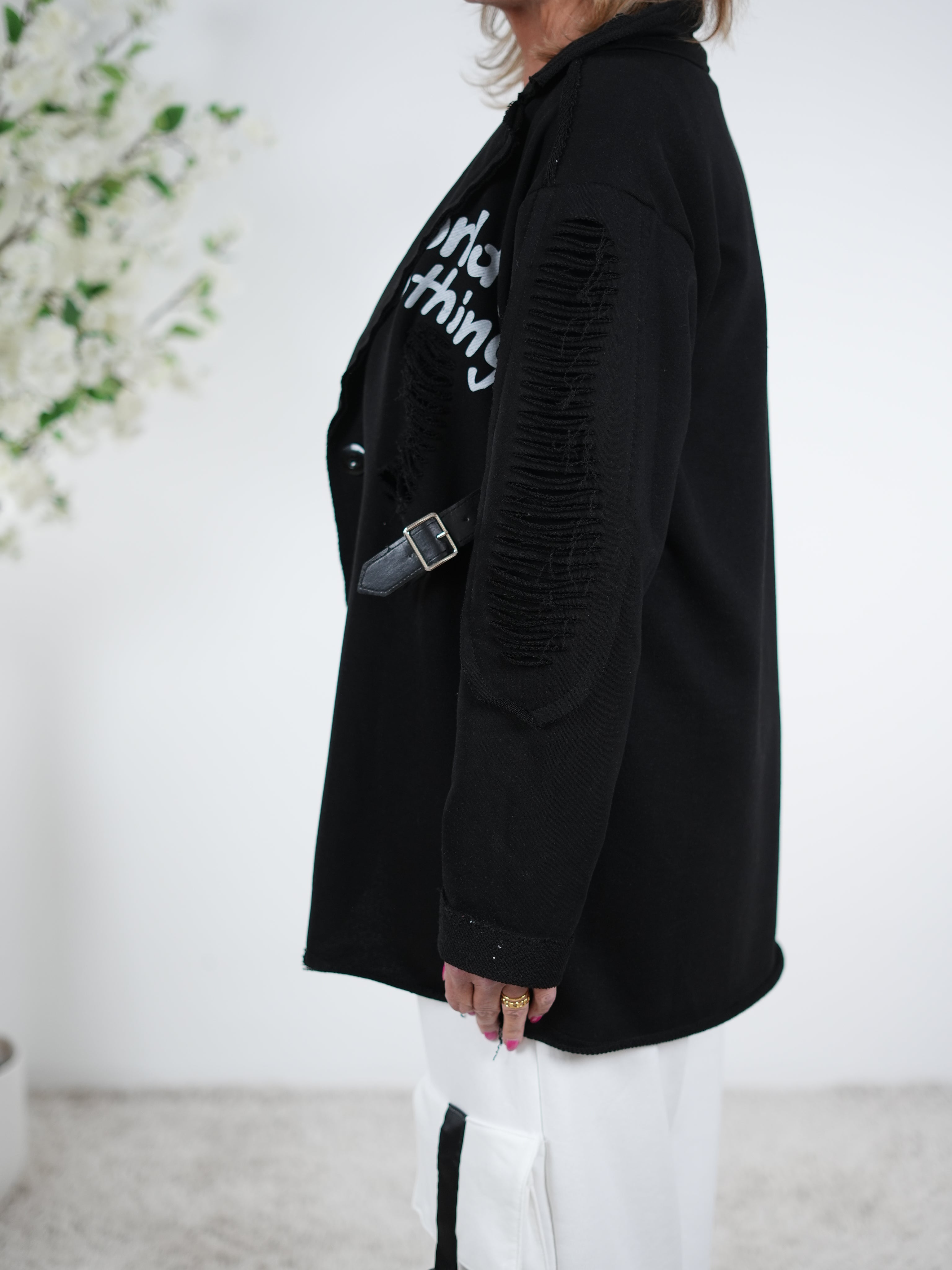 ausgefallener Sweaty Blazer mit Skull Motiv