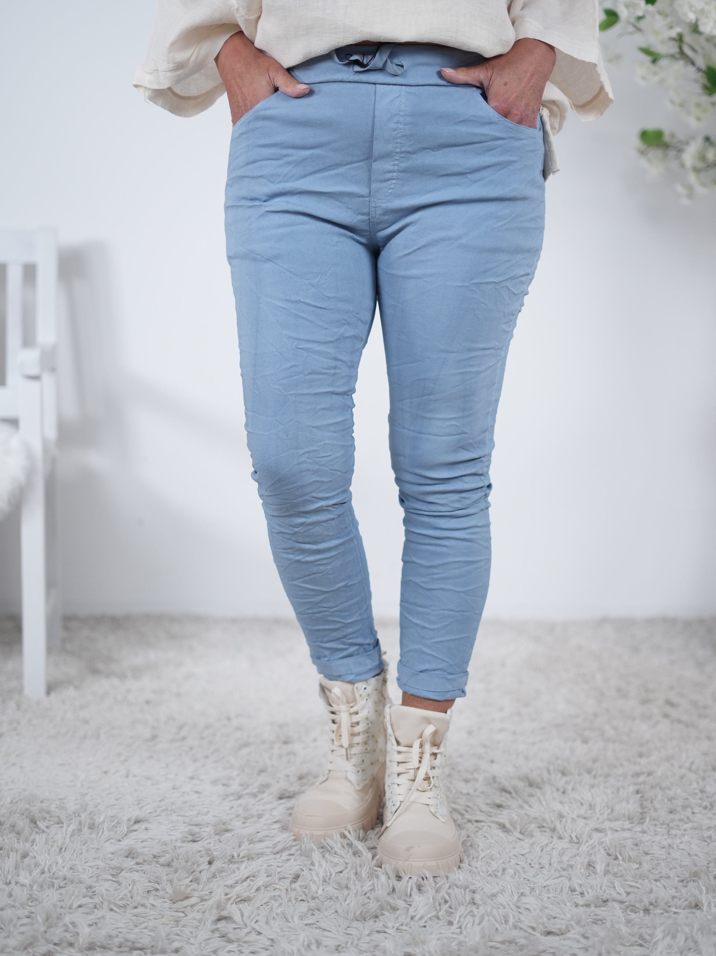 Basic Jogpant in verschiedenen Farben Einheitsgröße (ca Gr. 38-42 44) Blau