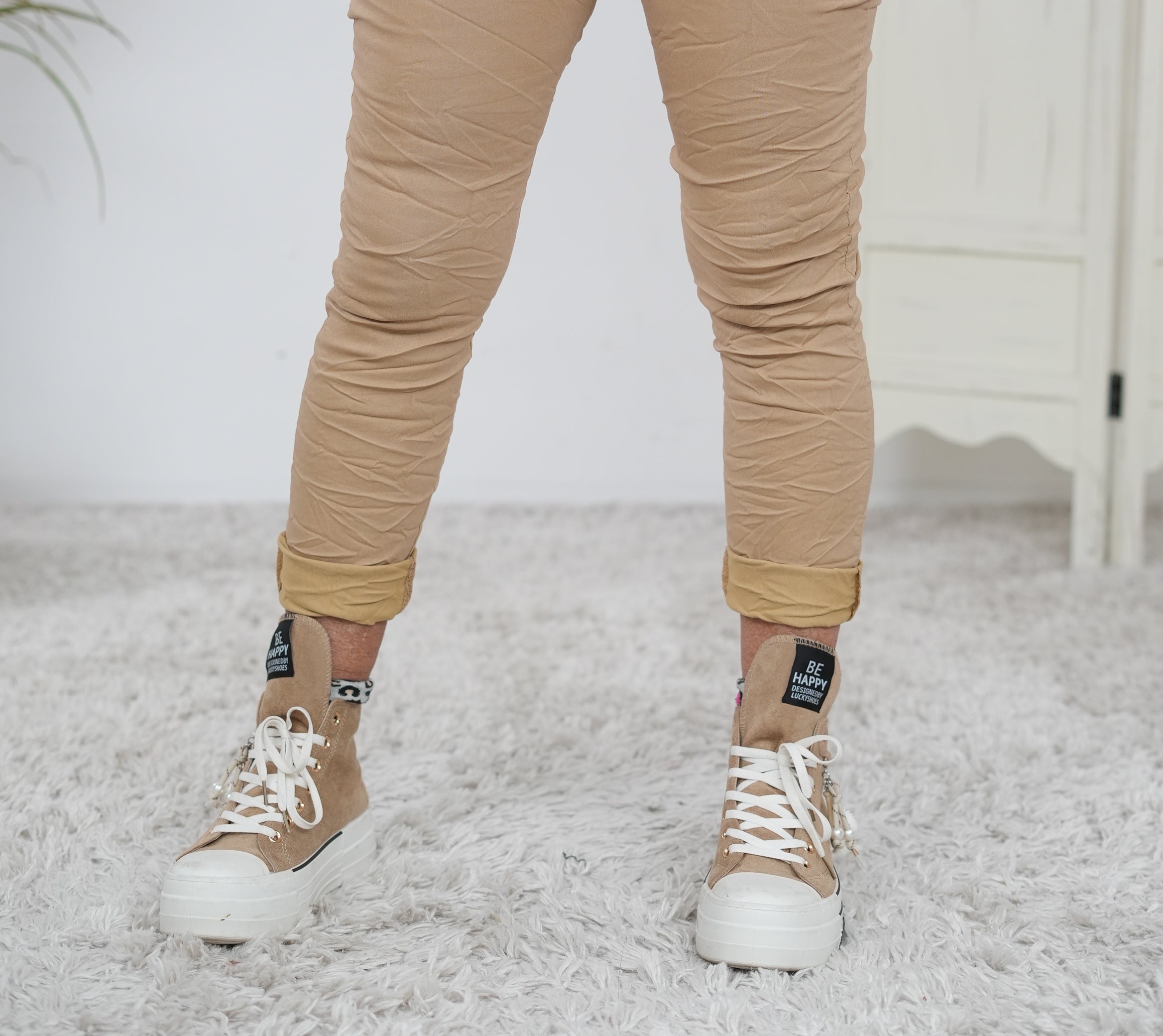 Basic Jogpant, unifarben Camel