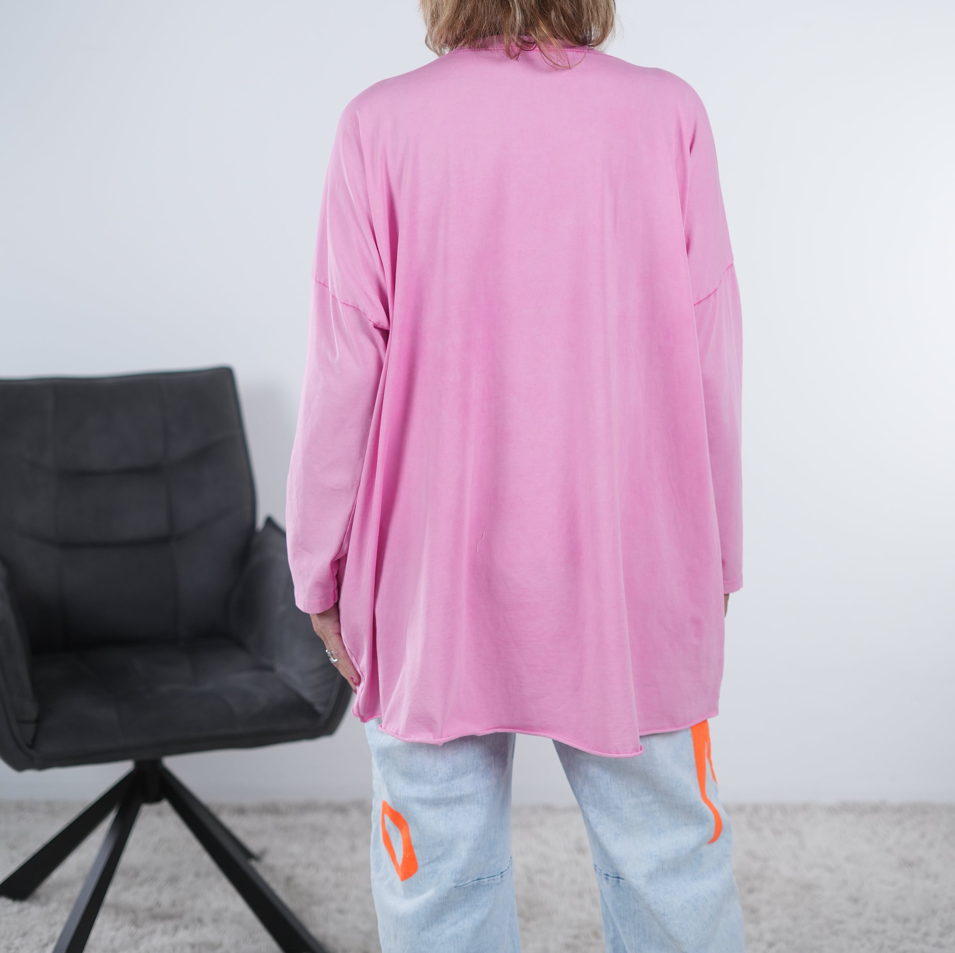 Basic langarm Shirt in verschiedenen Farben