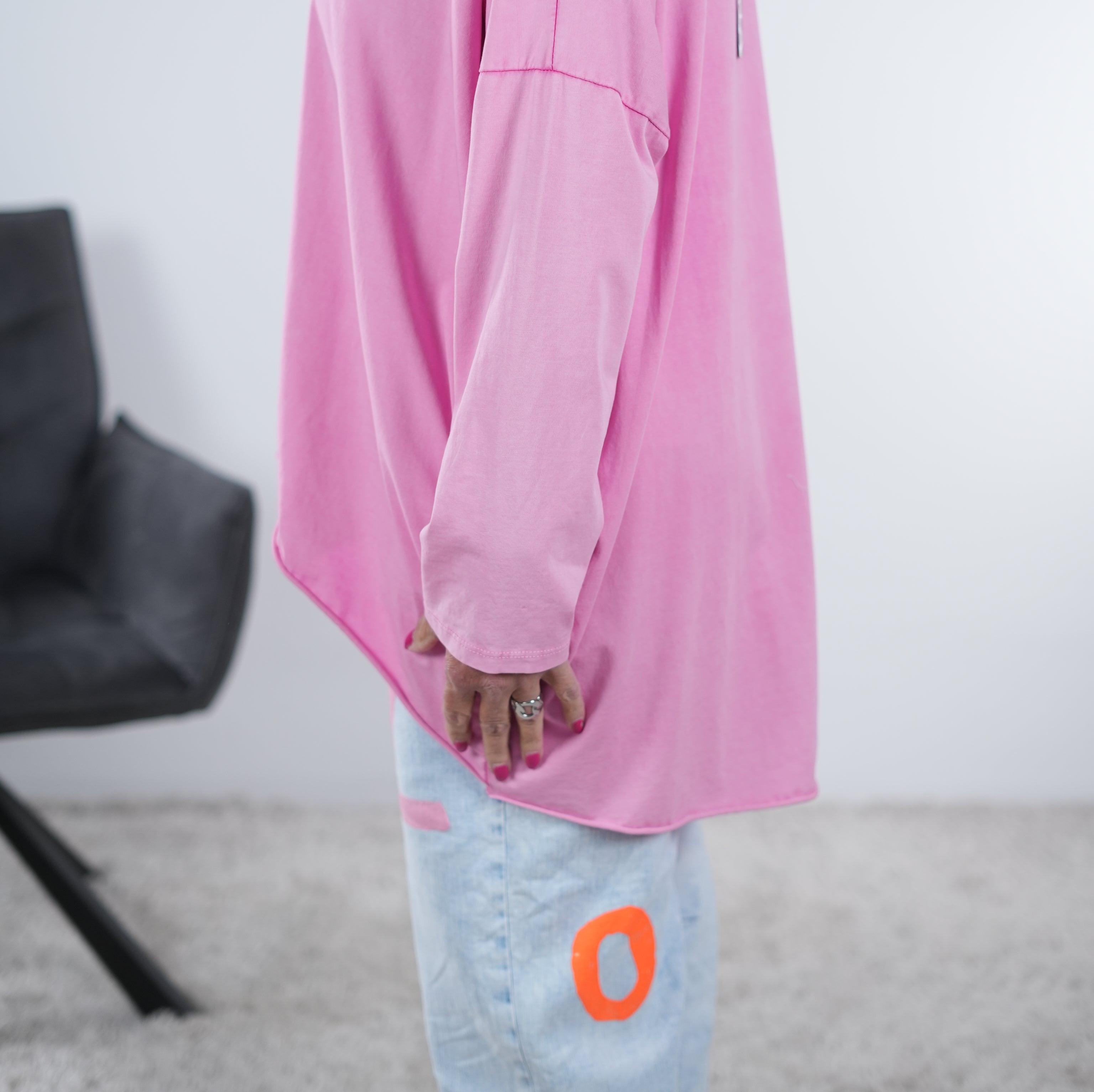 Basic langarm Shirt in verschiedenen Farben