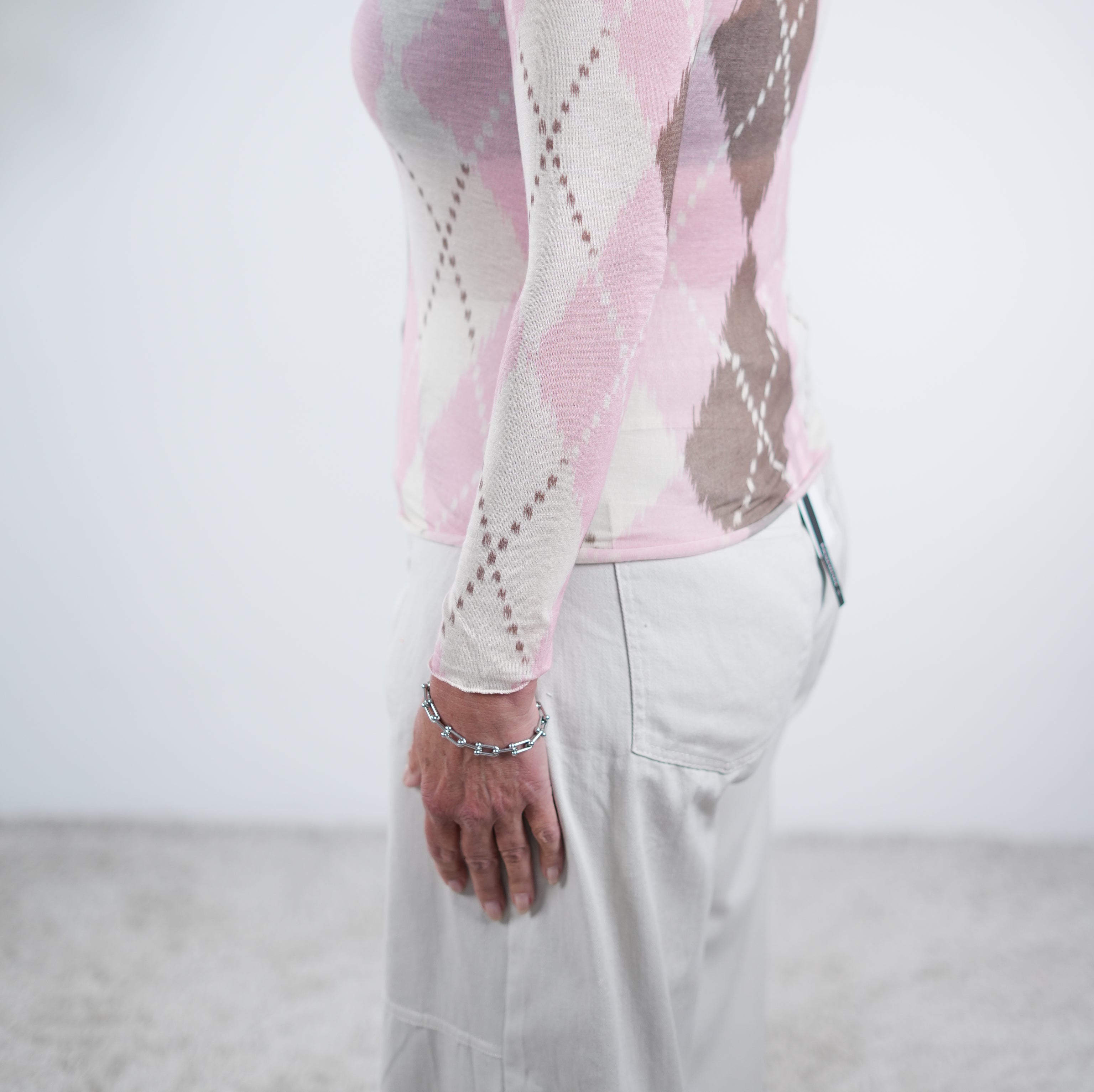 Basic Longsleeve im Rauten Design