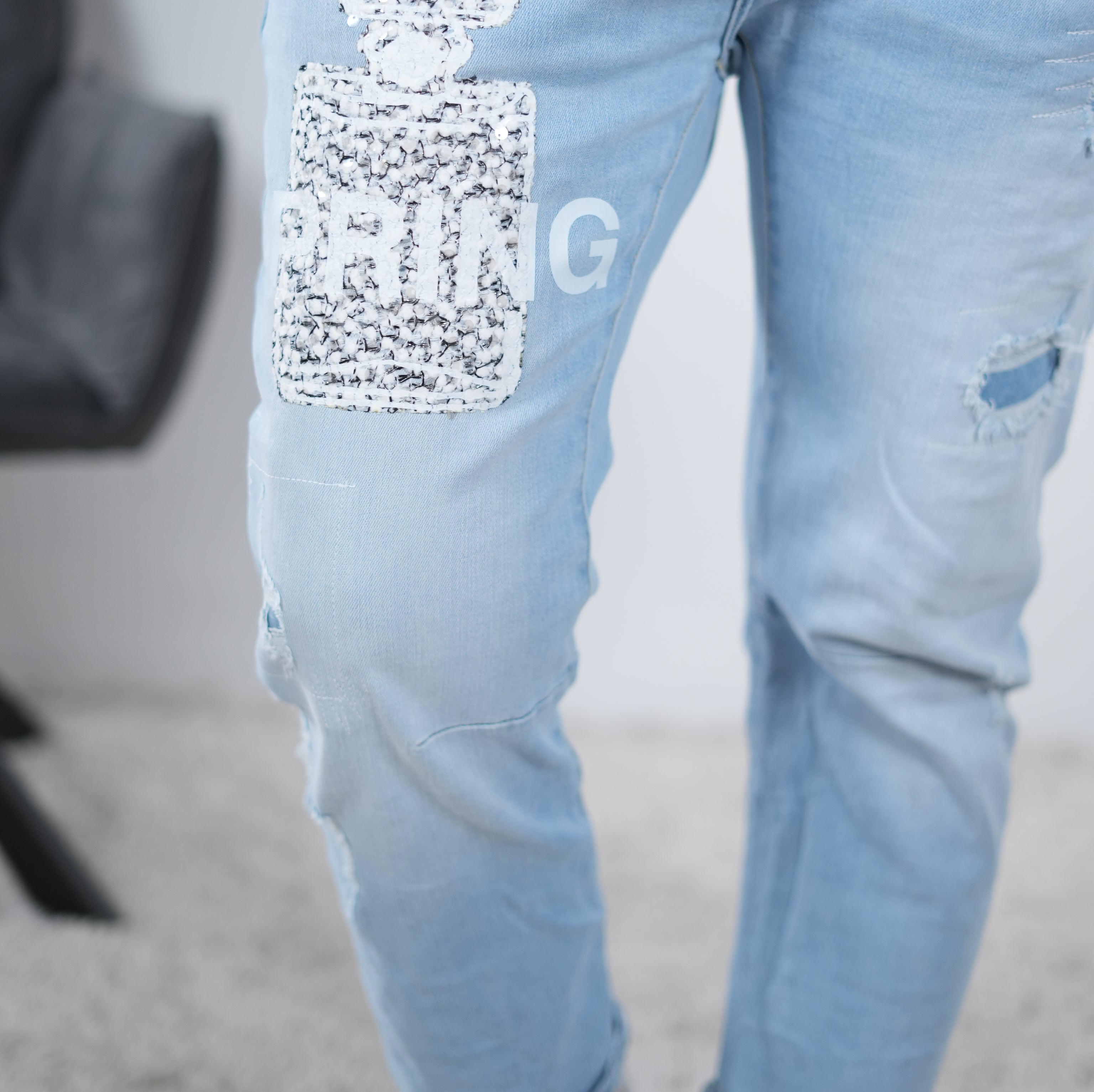 Blue Jeans mit Patch