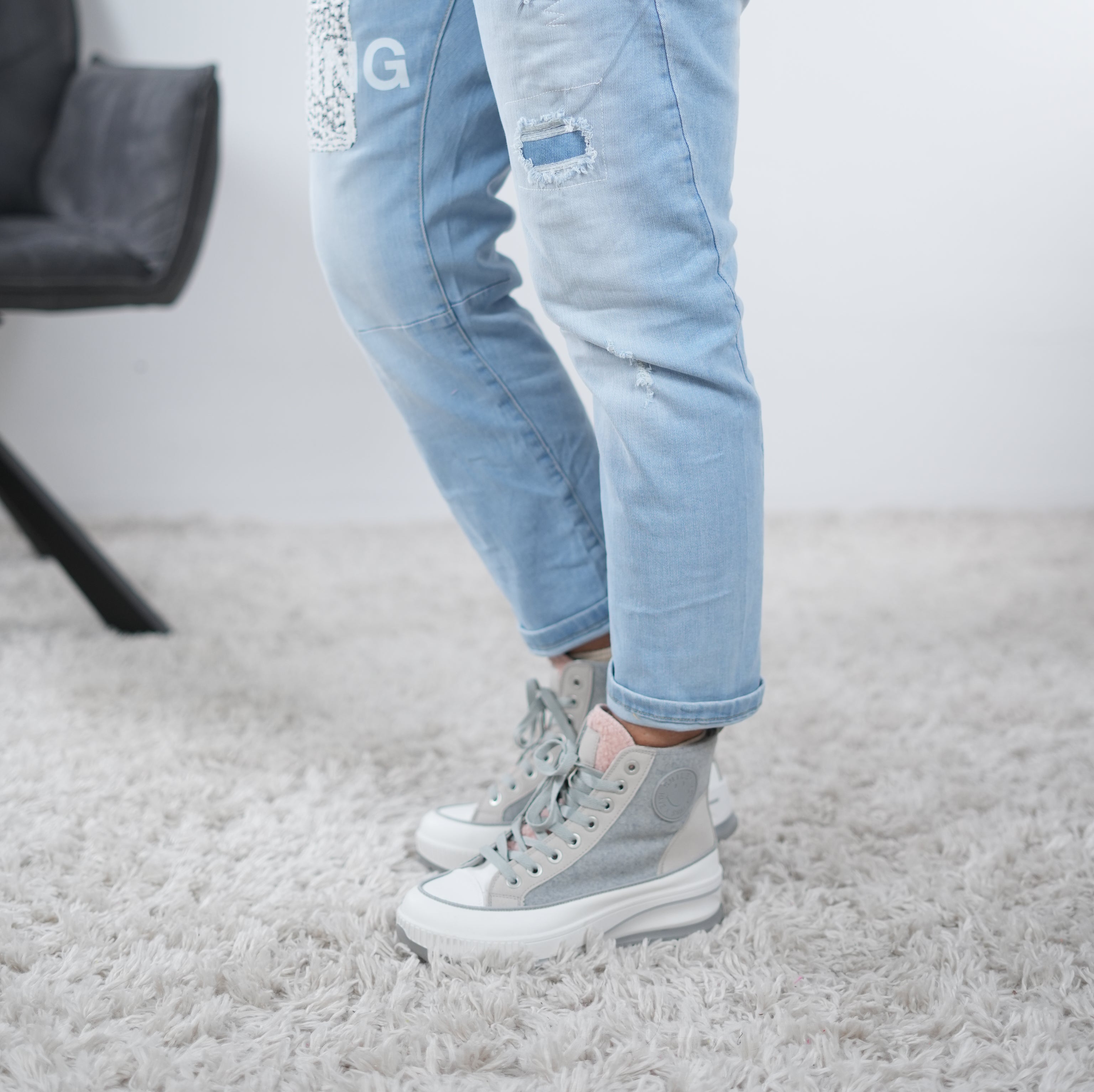 Blue Jeans mit Patch