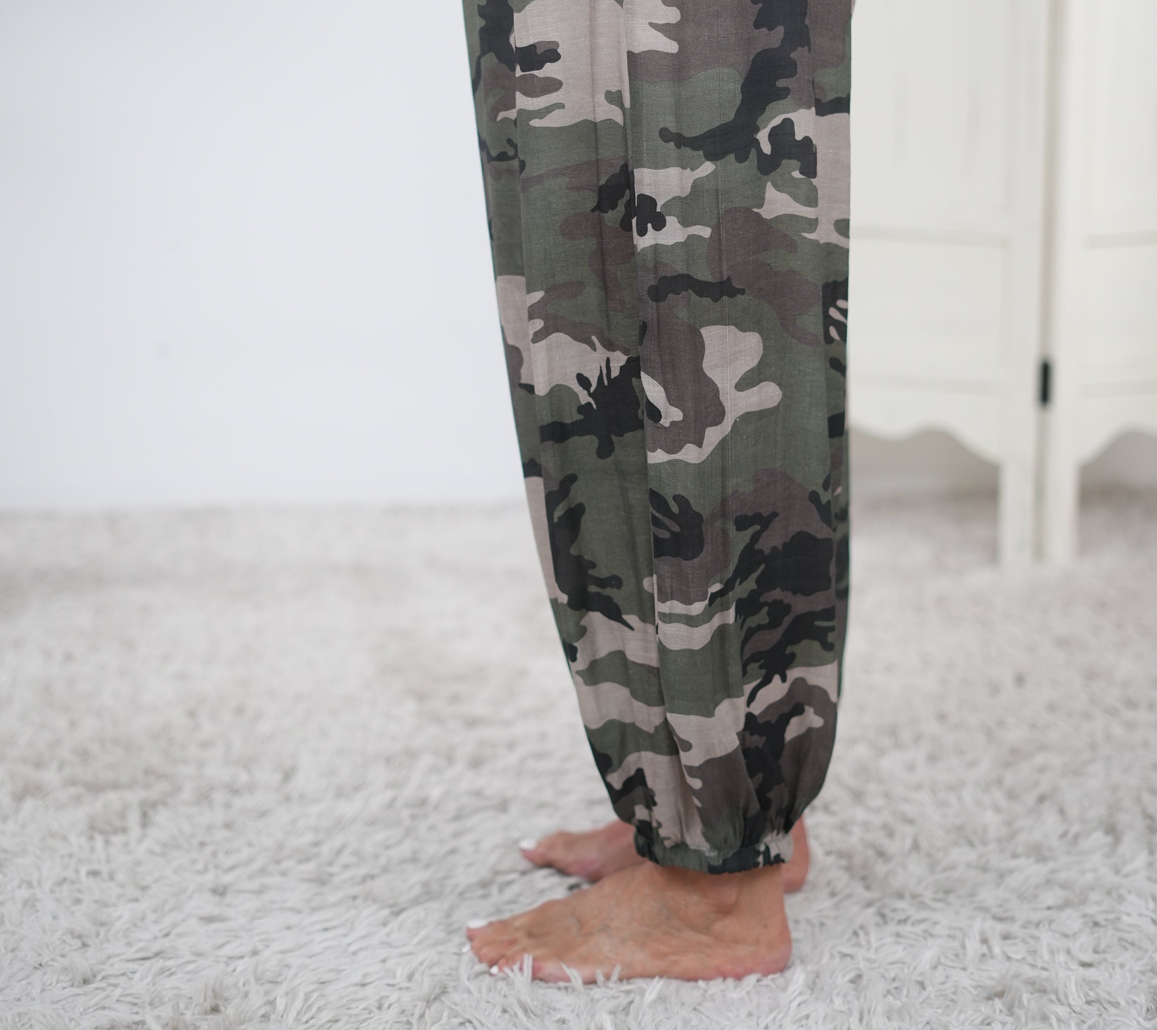 Camouflage Pumphose mit Gürtel