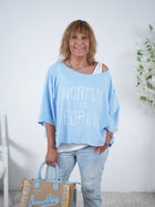 Crop Shirt mit Statement Schriftzug
