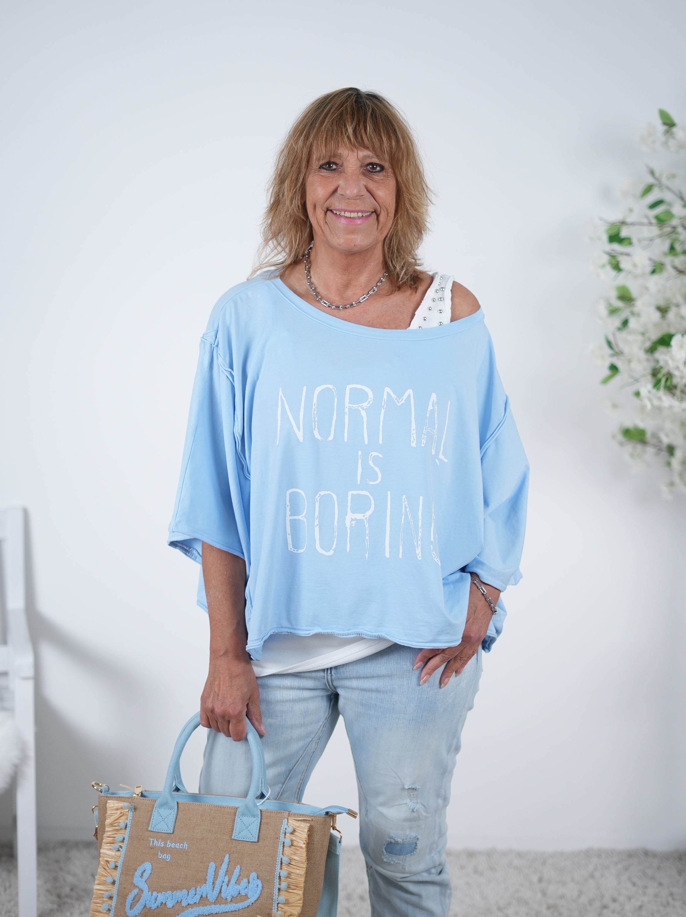 Crop Shirt mit Statement Schriftzug