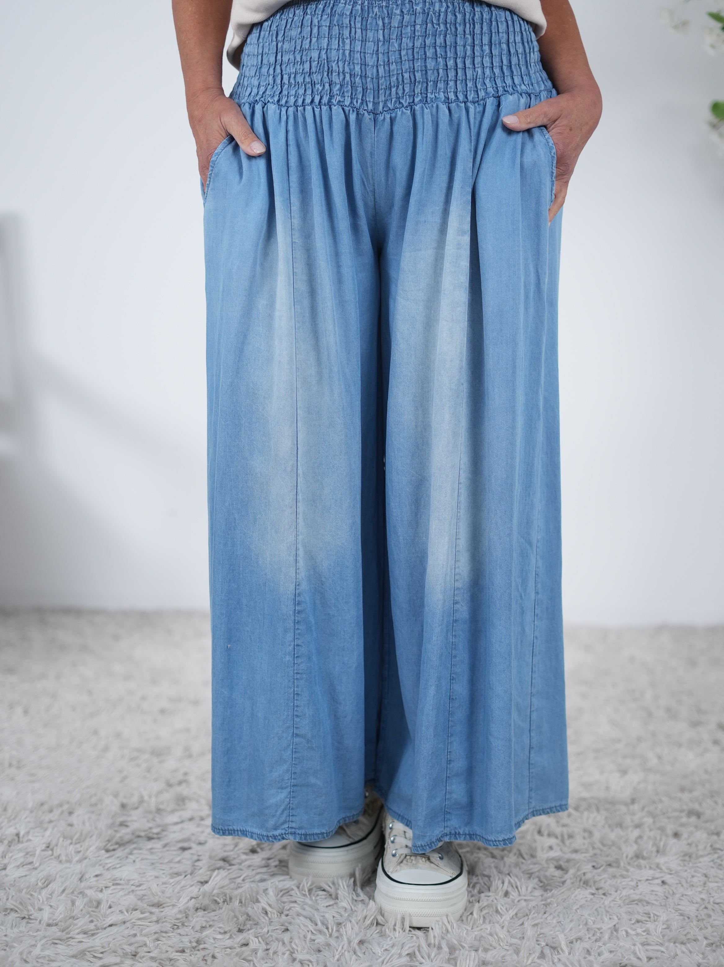 Culotte Hose in Jeans Optik