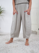 Culotte Hose mit großen Eingriffstaschen und Gummizug