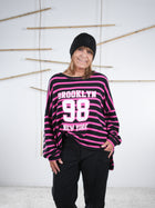 Gestreiftes Sweaty mit Print