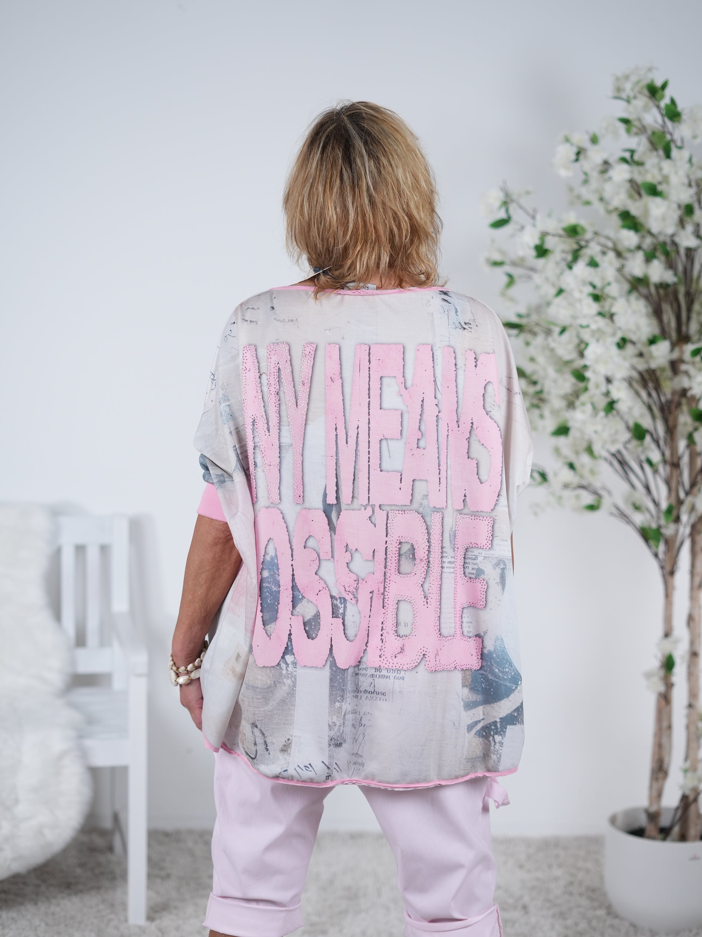 Hingucker oversize Shirt mit Gummibund am Arm