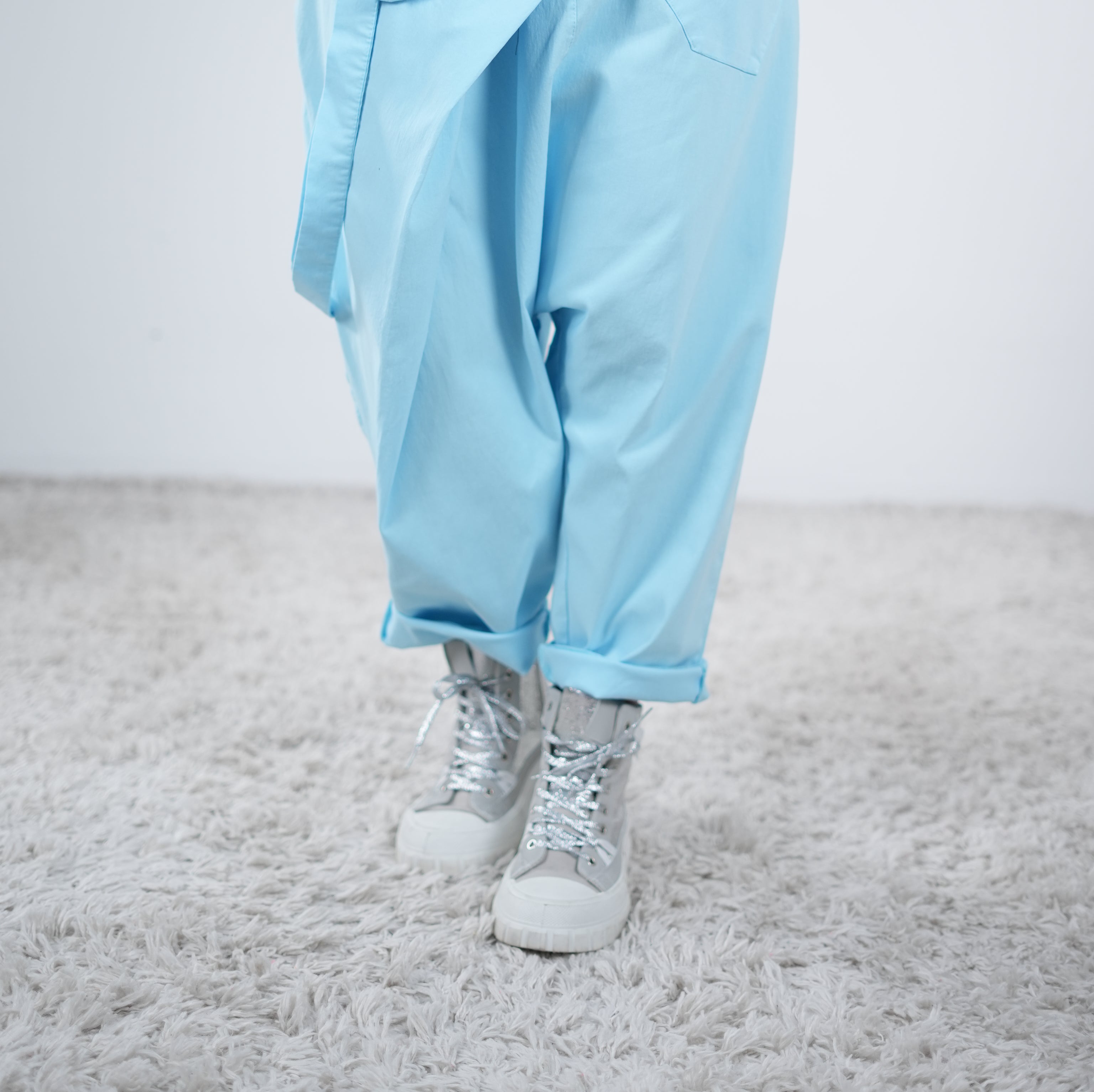 lässige Haremshose One Size (ca Gr. 38 "oversize"-44) Aquablau