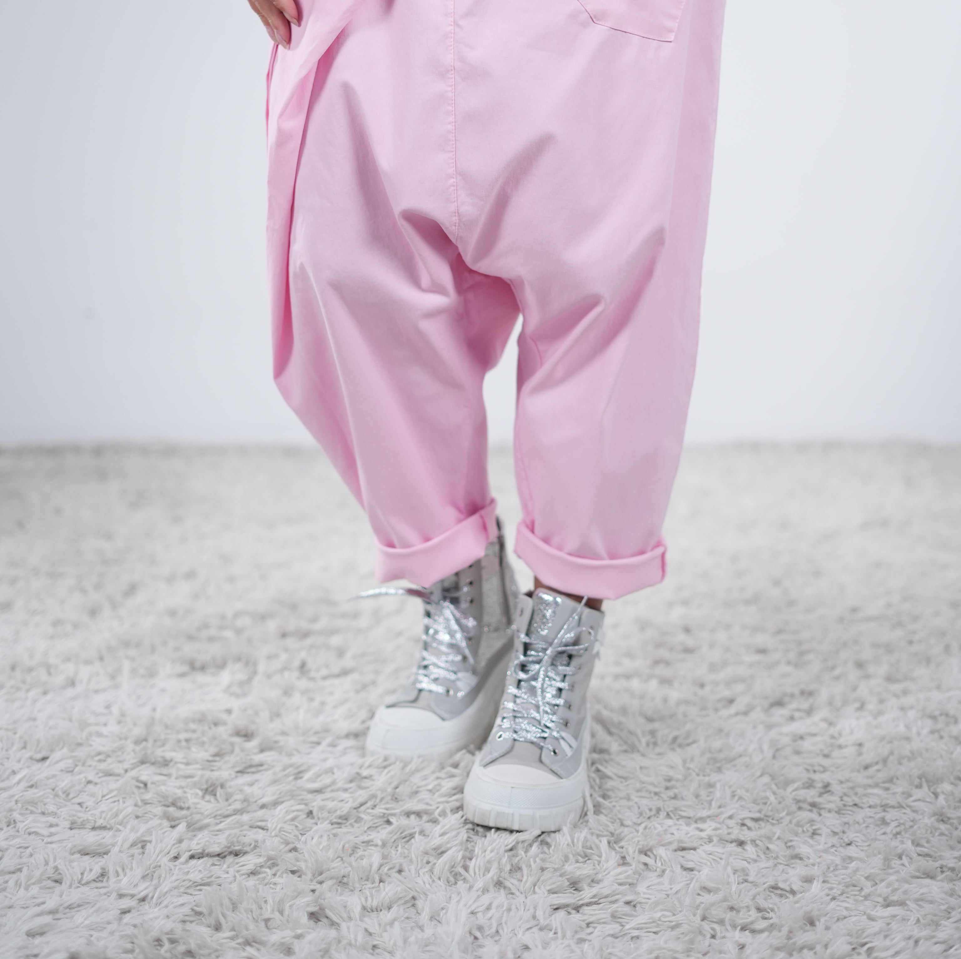 lässige Haremshose One Size (ca Gr. 38 "oversize"-44) Rosa
