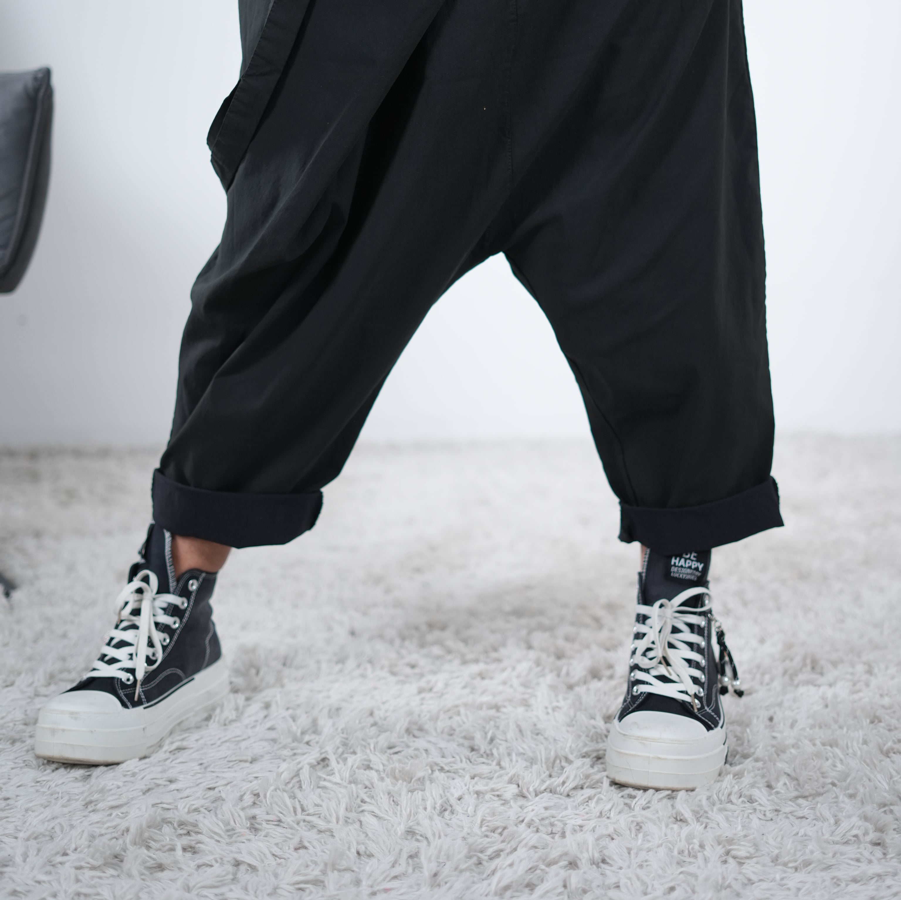lässige Haremshose One Size (ca Gr. 38 "oversize"-44) Schwarz