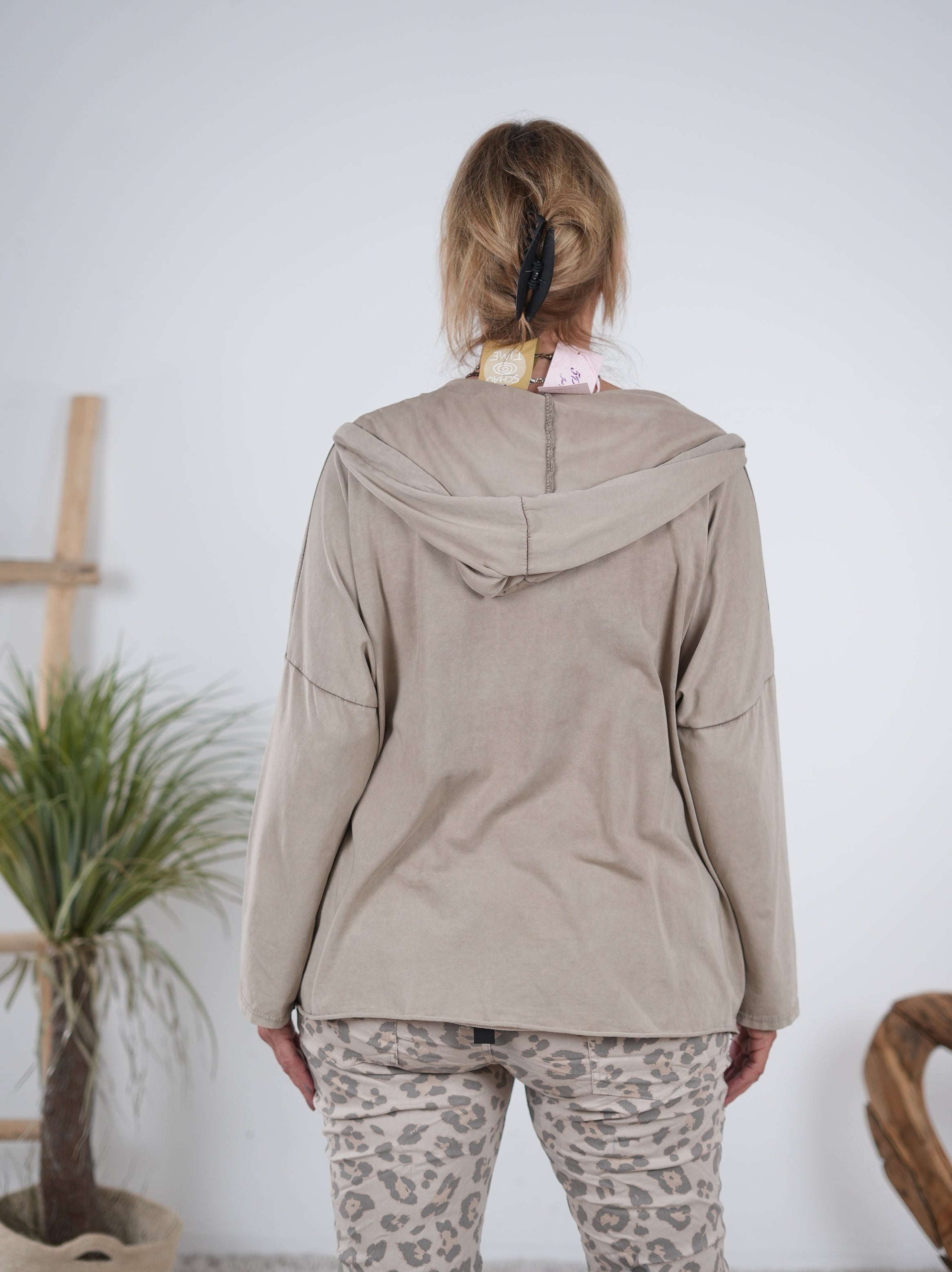 lässiges langarm Shirt mit aufgesetzten Taschen
