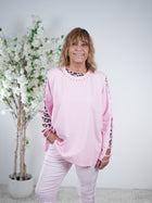 langarm Shirt mit Nieten und Cut Outs