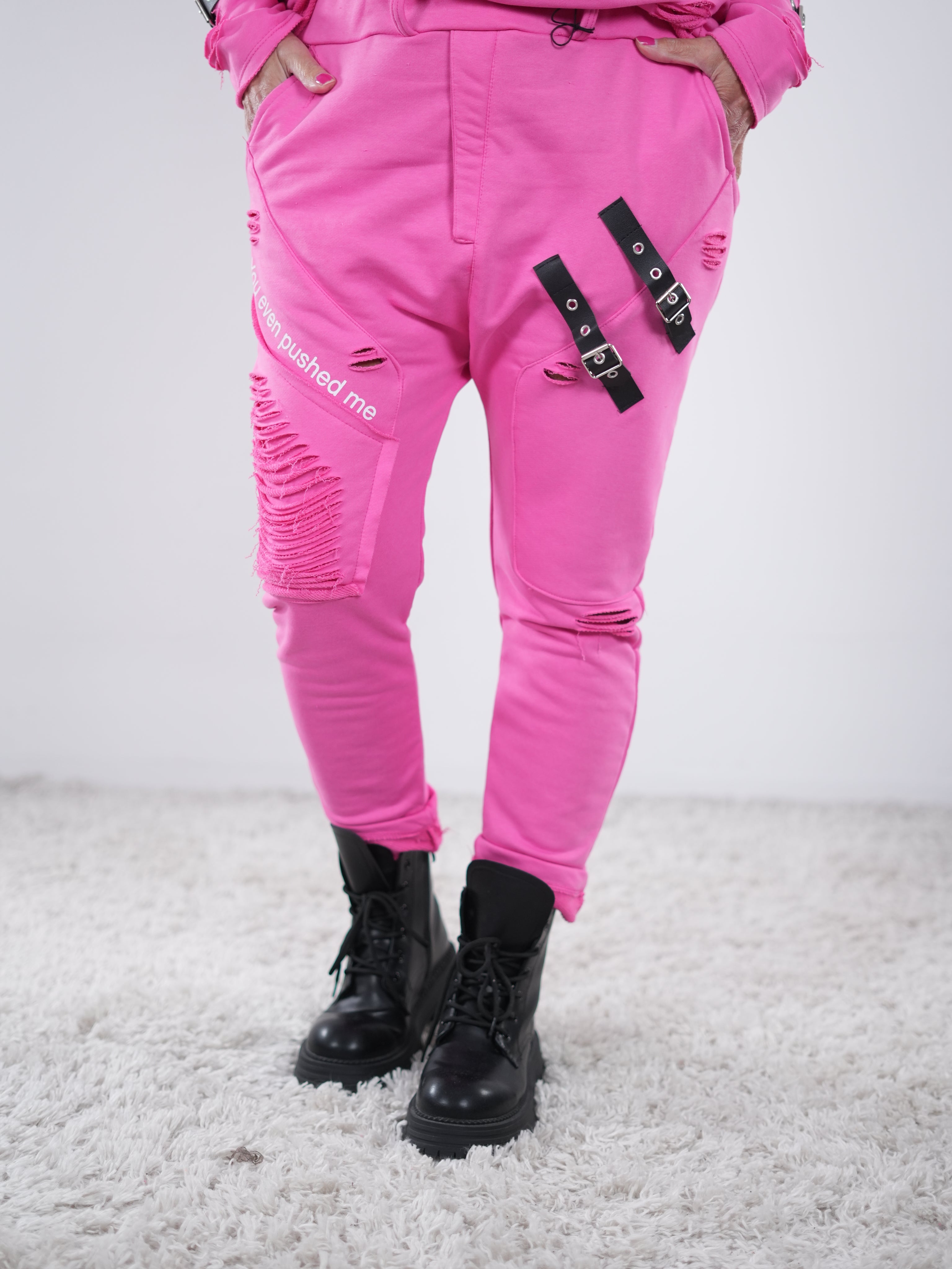 Ausgefallene, leichte Baggy aus Sweaty Material One Size (ca Größe 38-42 44) Pink