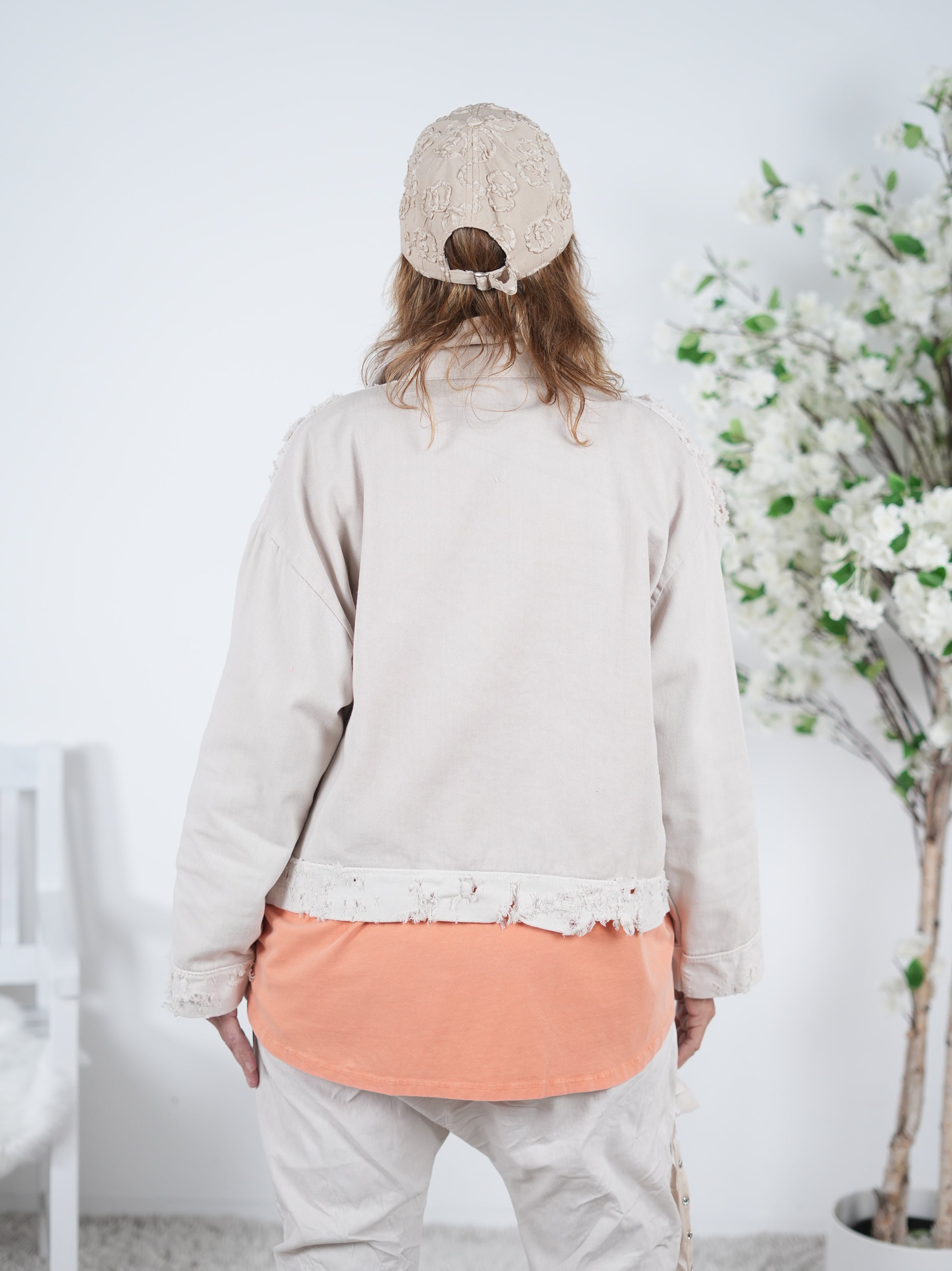 leichte Jeans Jacke im destroyed Look