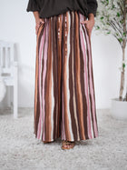 leichte Marlene Hose im Streifen Design