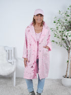 Leichter Jeansmantel im destroyed Look