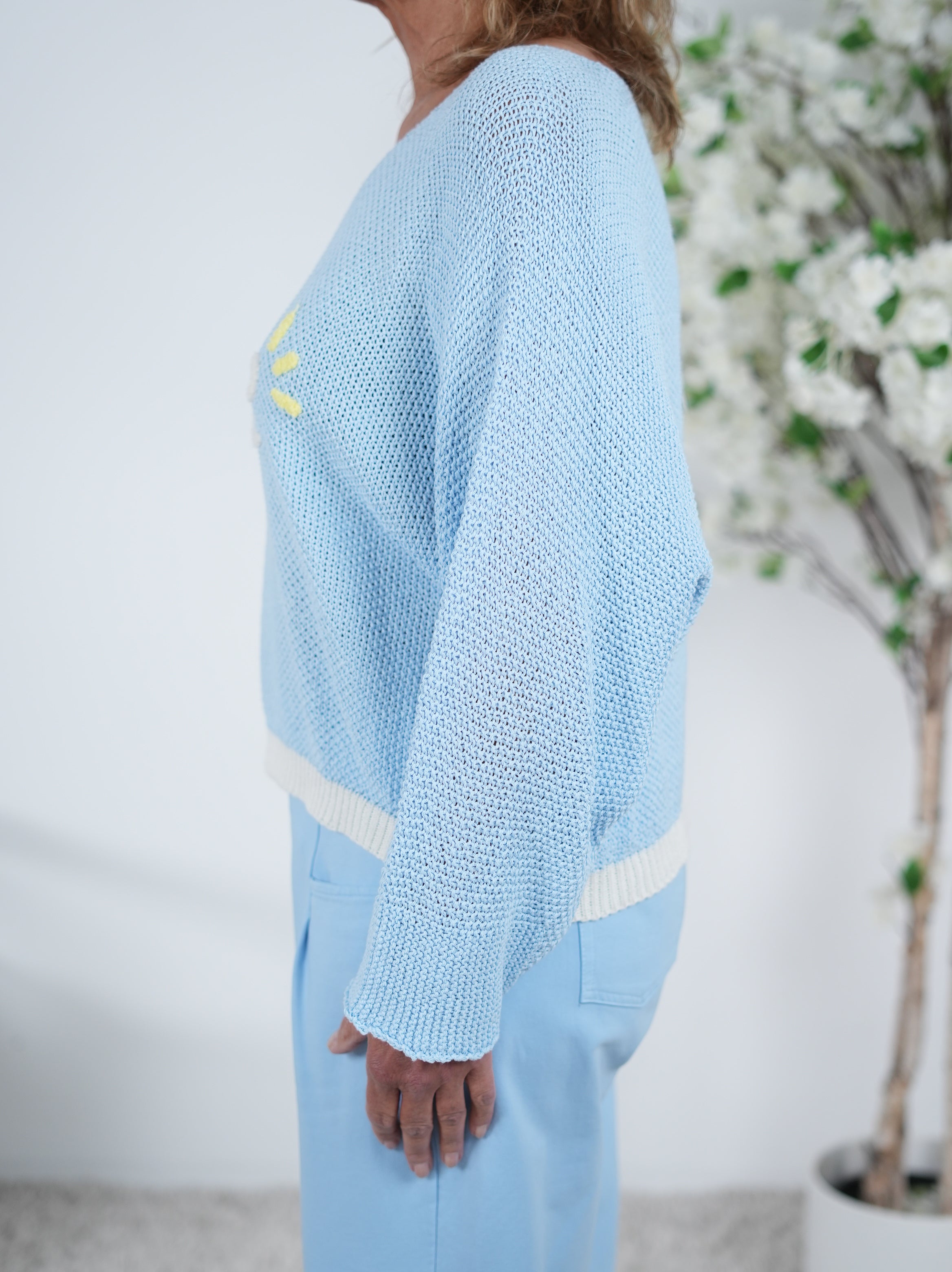 leichter Strickpulli mit "Love" Schriftzug