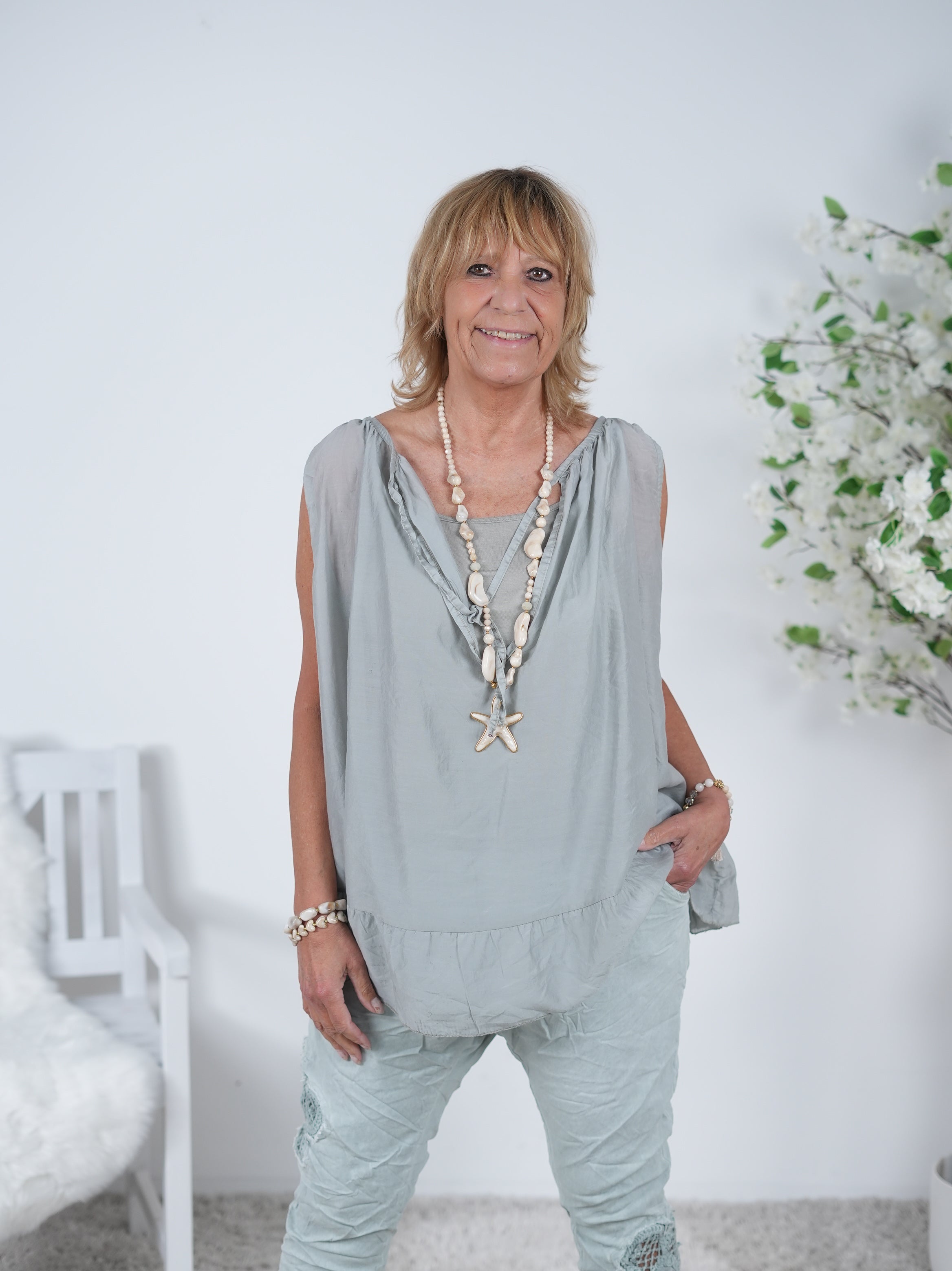 leichtes Top im Seiden Look