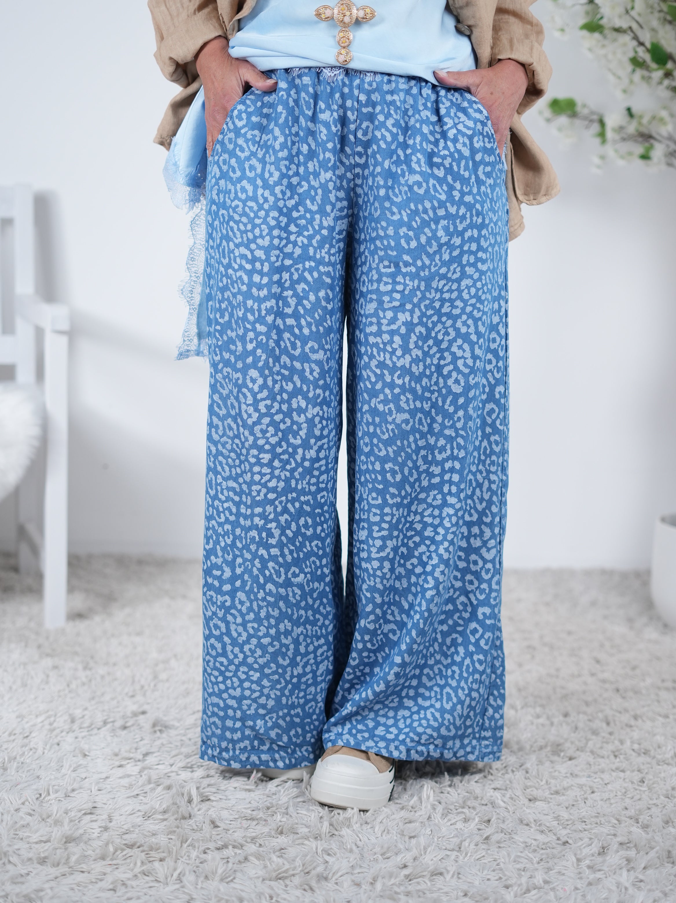 Marlene Hose im Jeans Look Einheitsgröße (ca Gr. 38-44) Dunkles Blau