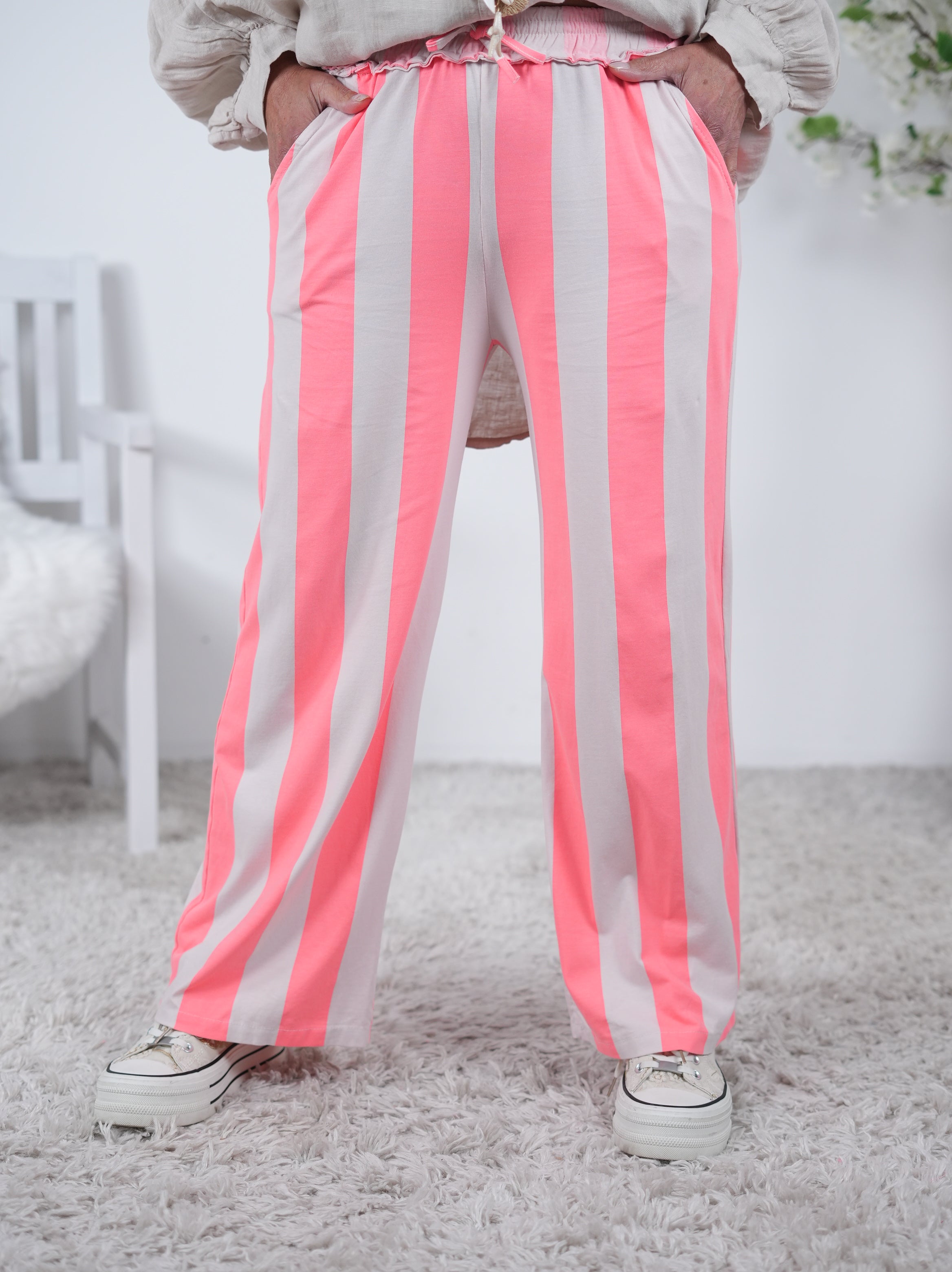 Marlene Hose mit Blockstreifen Einheitsgröße (ca Gr. 38-42) Hummer