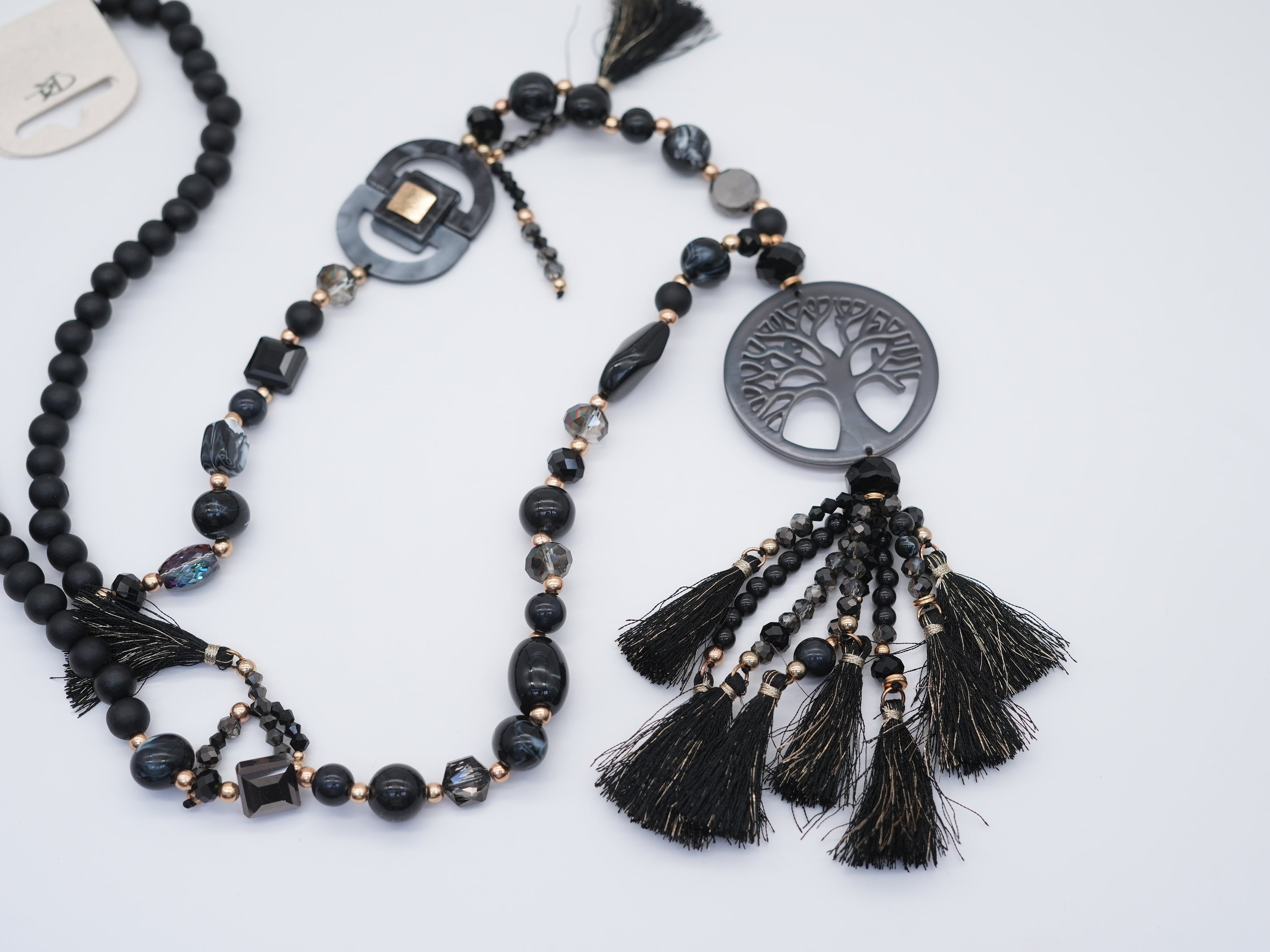 Modeschmuck Perlenkette mit Peace Zeichen