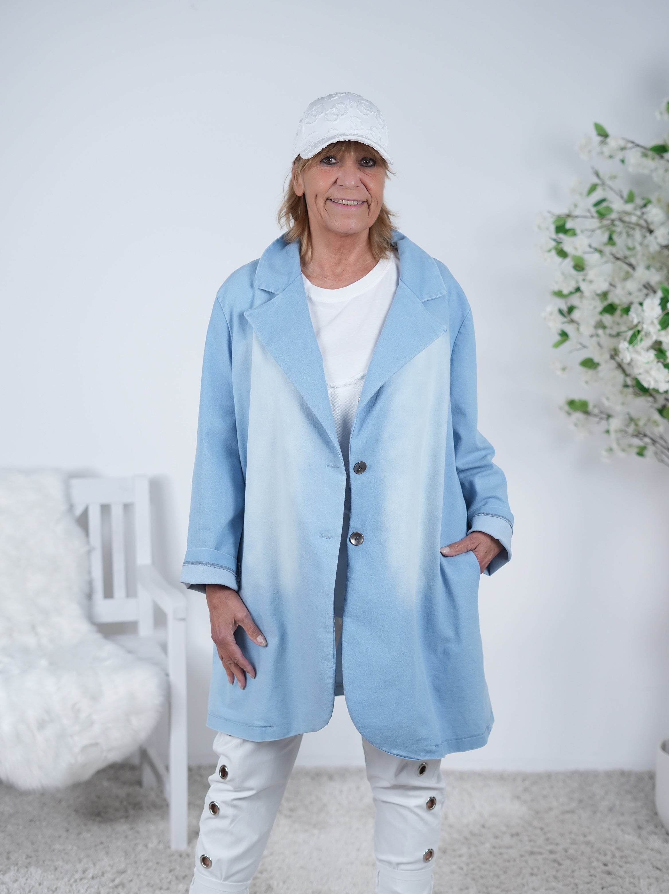 oversize Blazer im Jeans Look