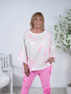 oversize Leinen Shirt, batik